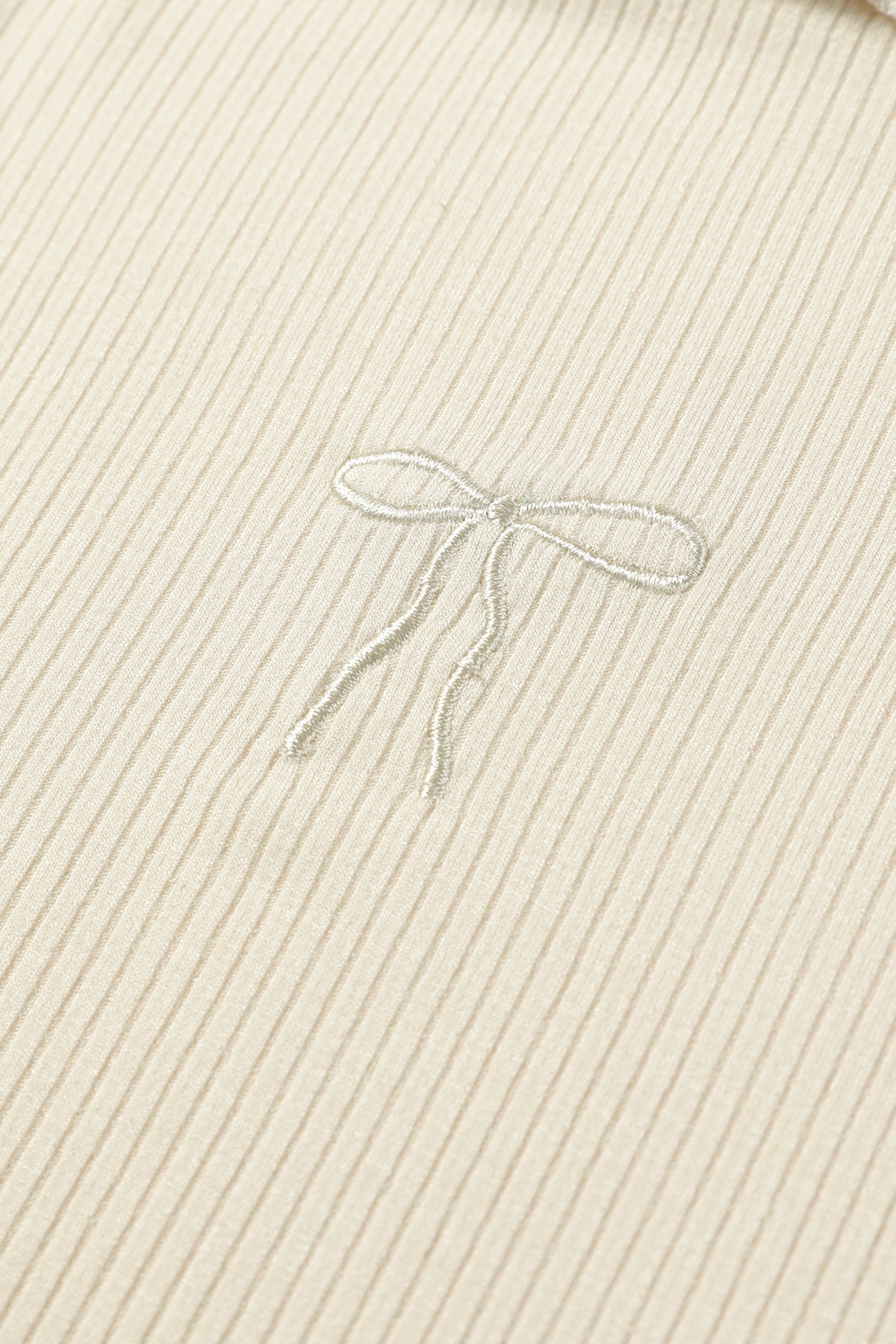 Lace Trim Top Cream - Detail