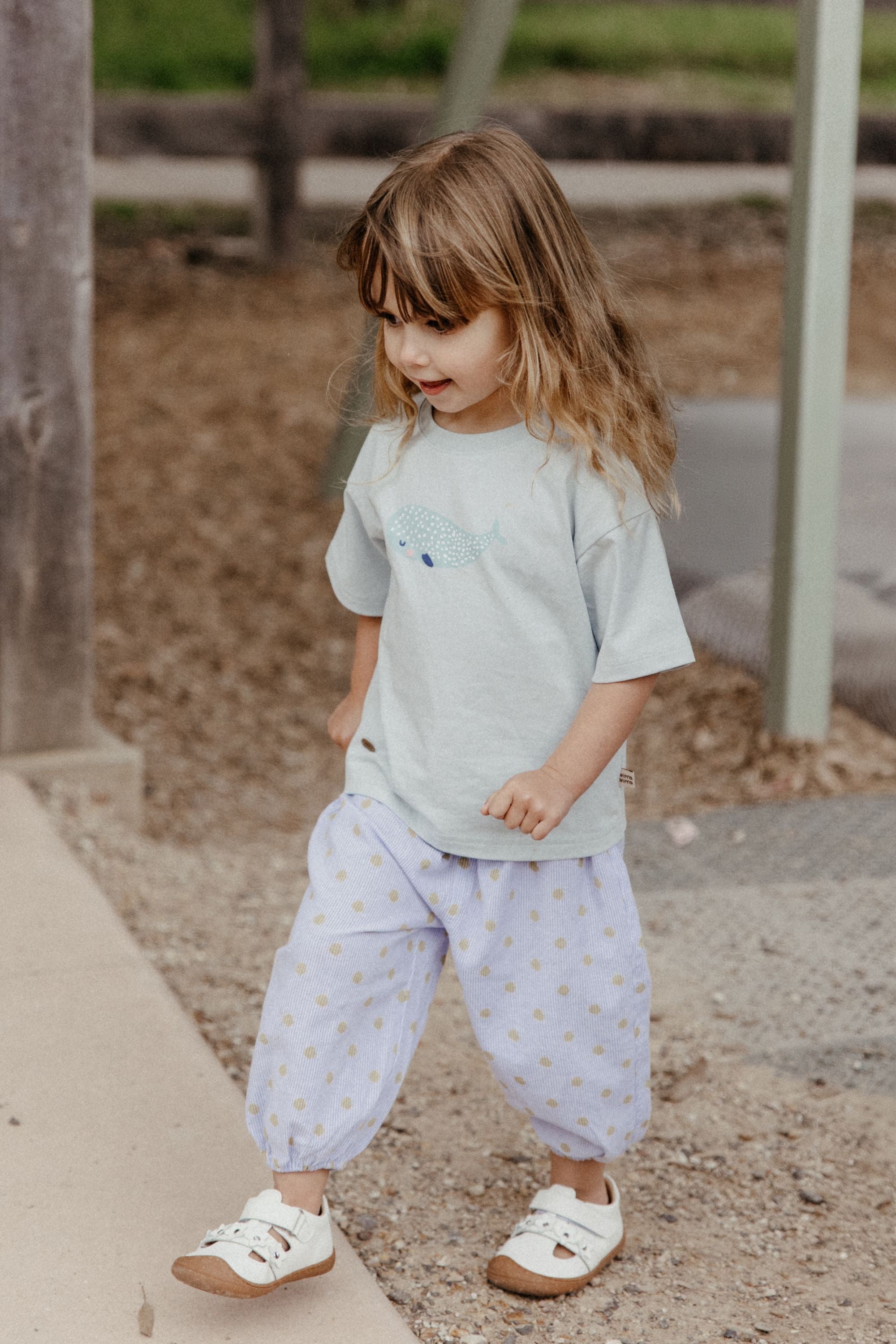 wirrawirra baby stuff polka dot pants blue 24 Midsummer Boys Girls Leggings New Arrivals Trousers