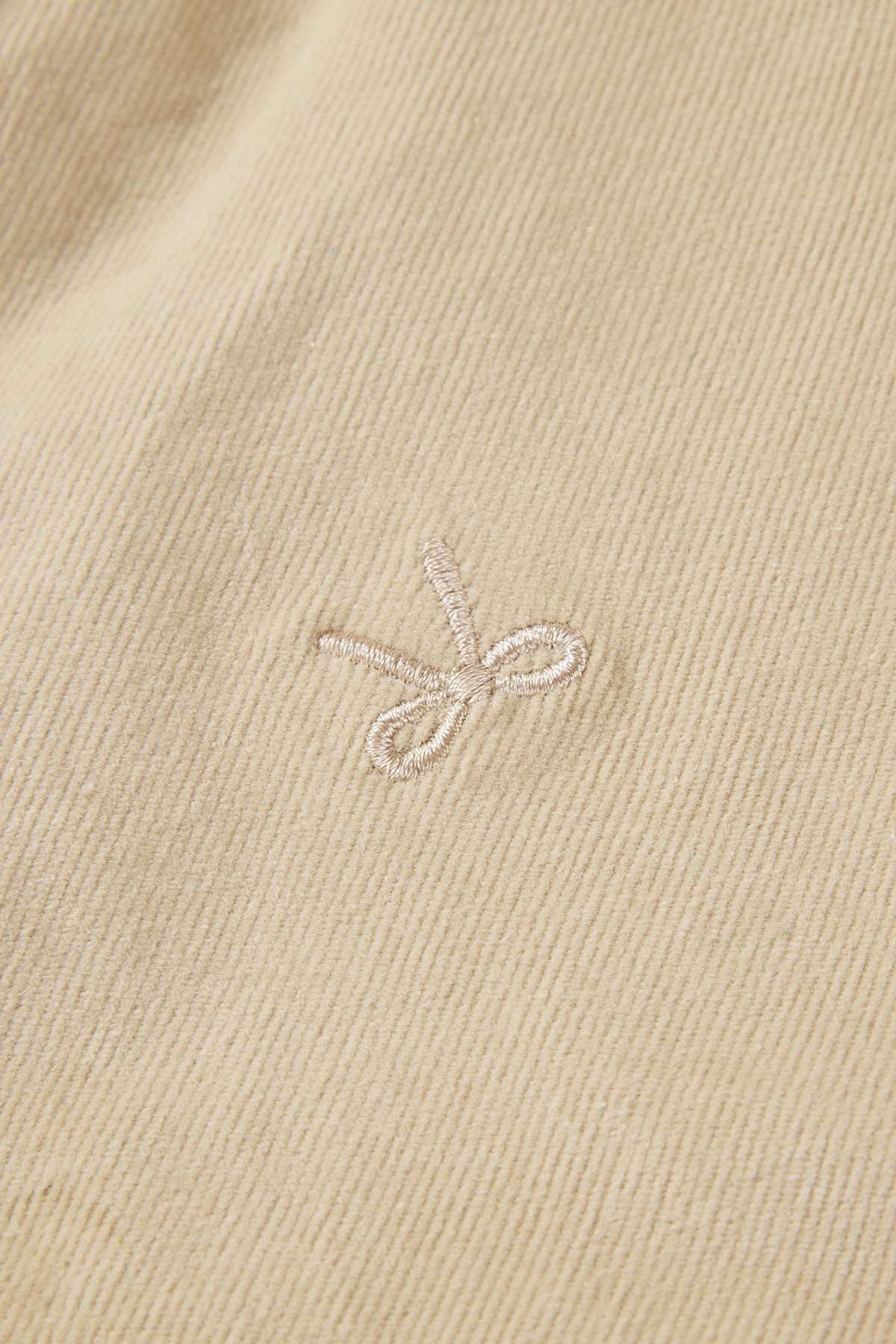 Embroidered Bow Balloon Pants Khaki - Detail