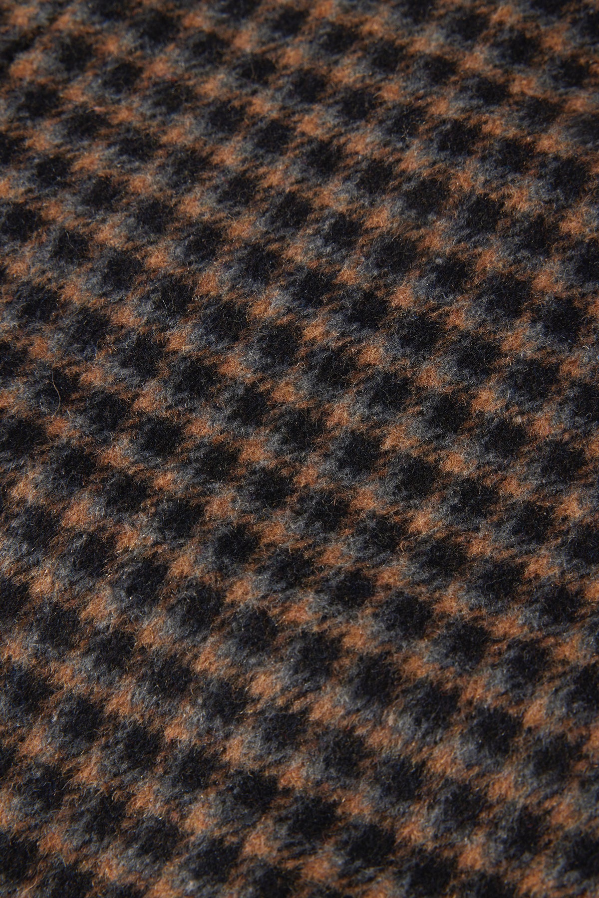 Cozy Merino Plaid Pants Brown - Detail