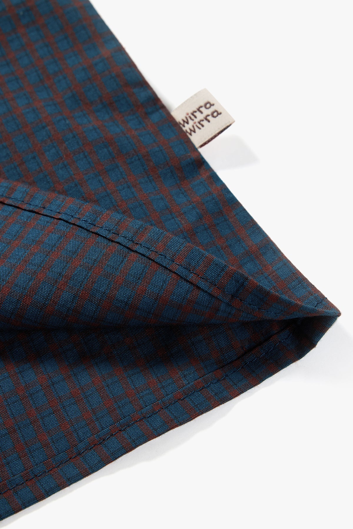 Twilight Gingham Blouse Navy - Detail