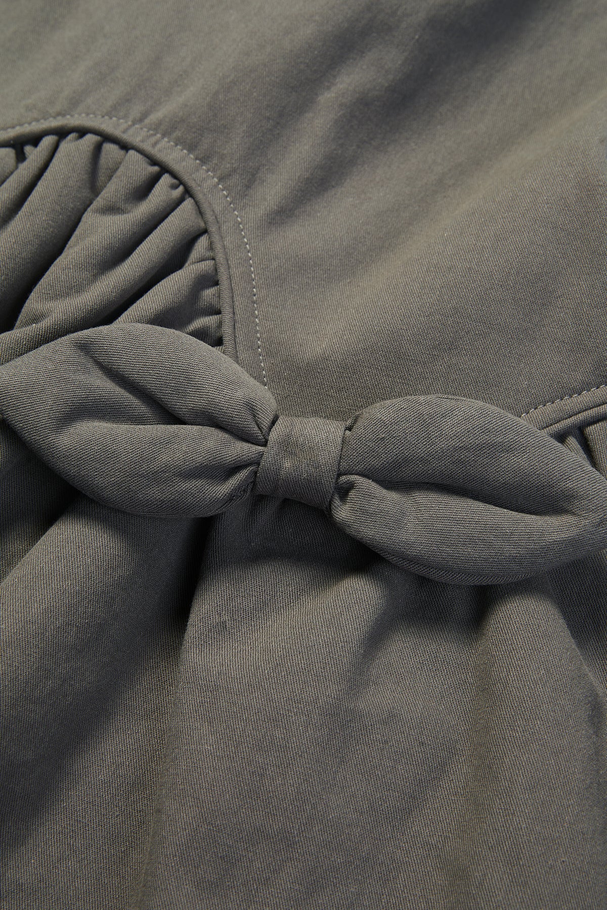 Quilted Puffy Bubble Dress Mist Grey - Detail