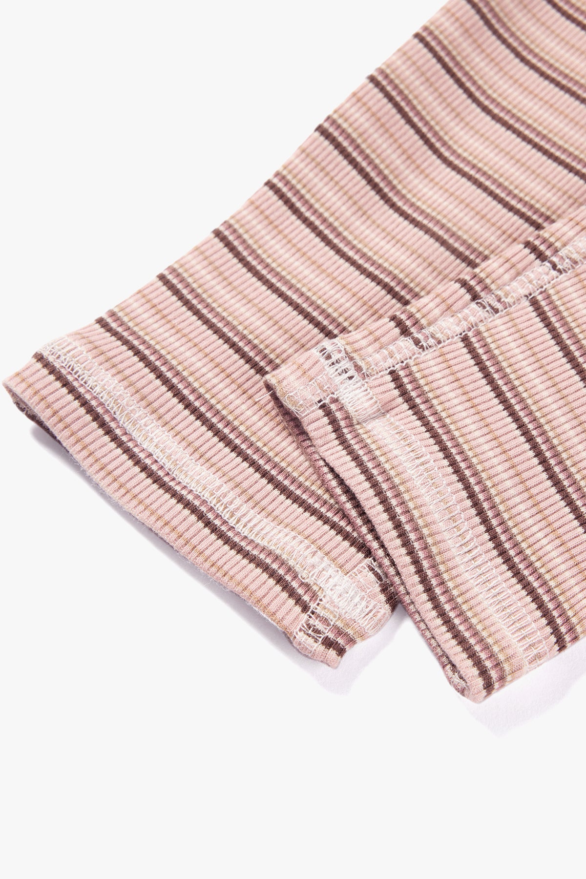 Rainbow Stripe Seamless Top Peach - Detail