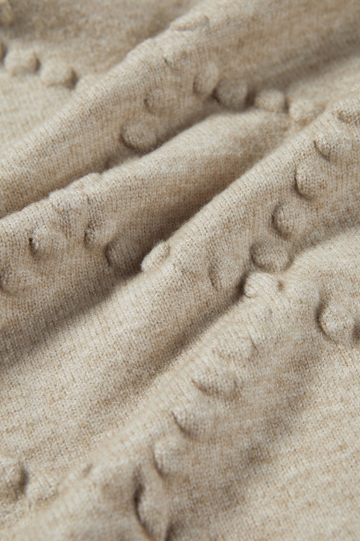 Argyle Dot Knit Cardigan Taupe - Detail