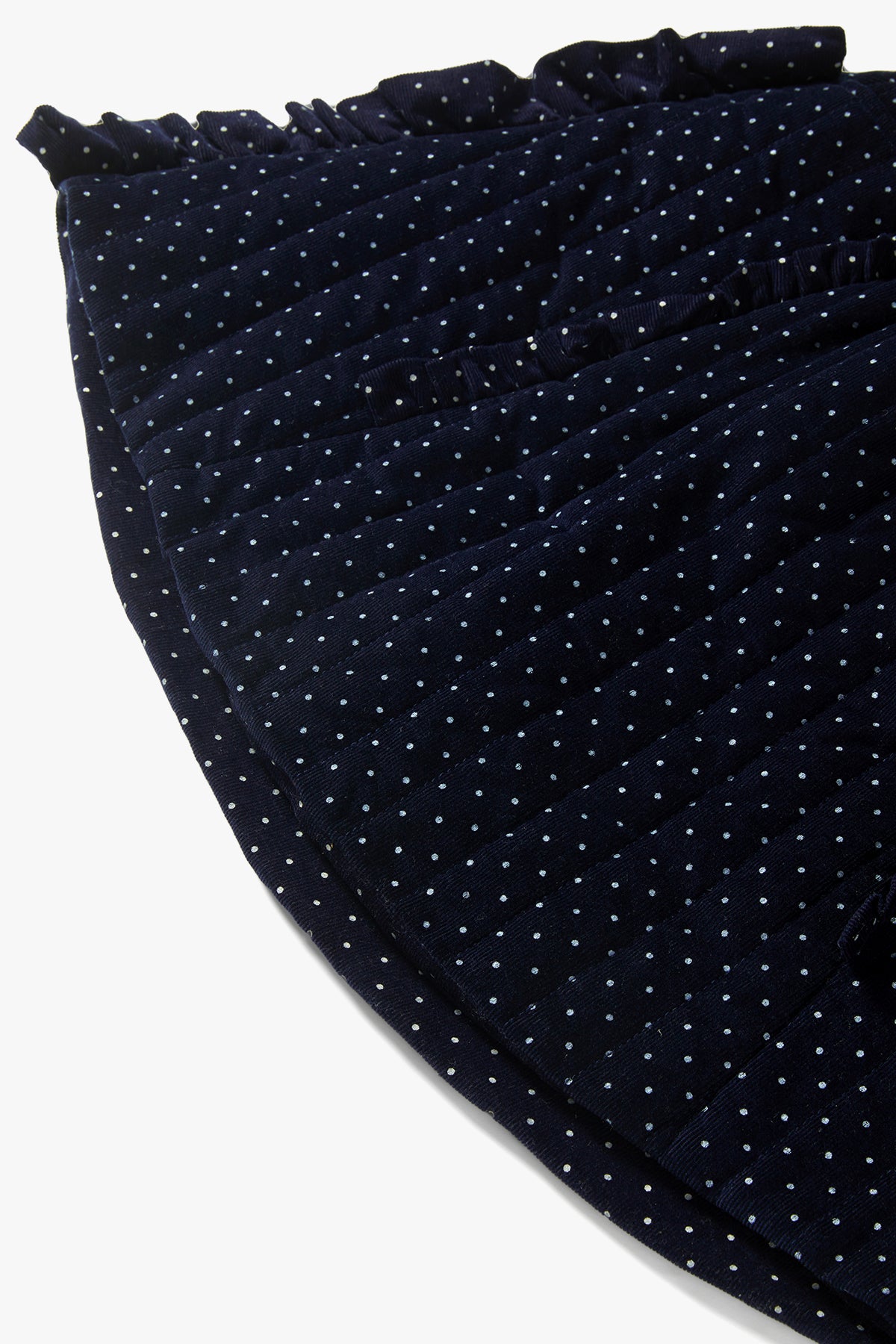 Polka Dot Corduroy Vest Navy - Detail