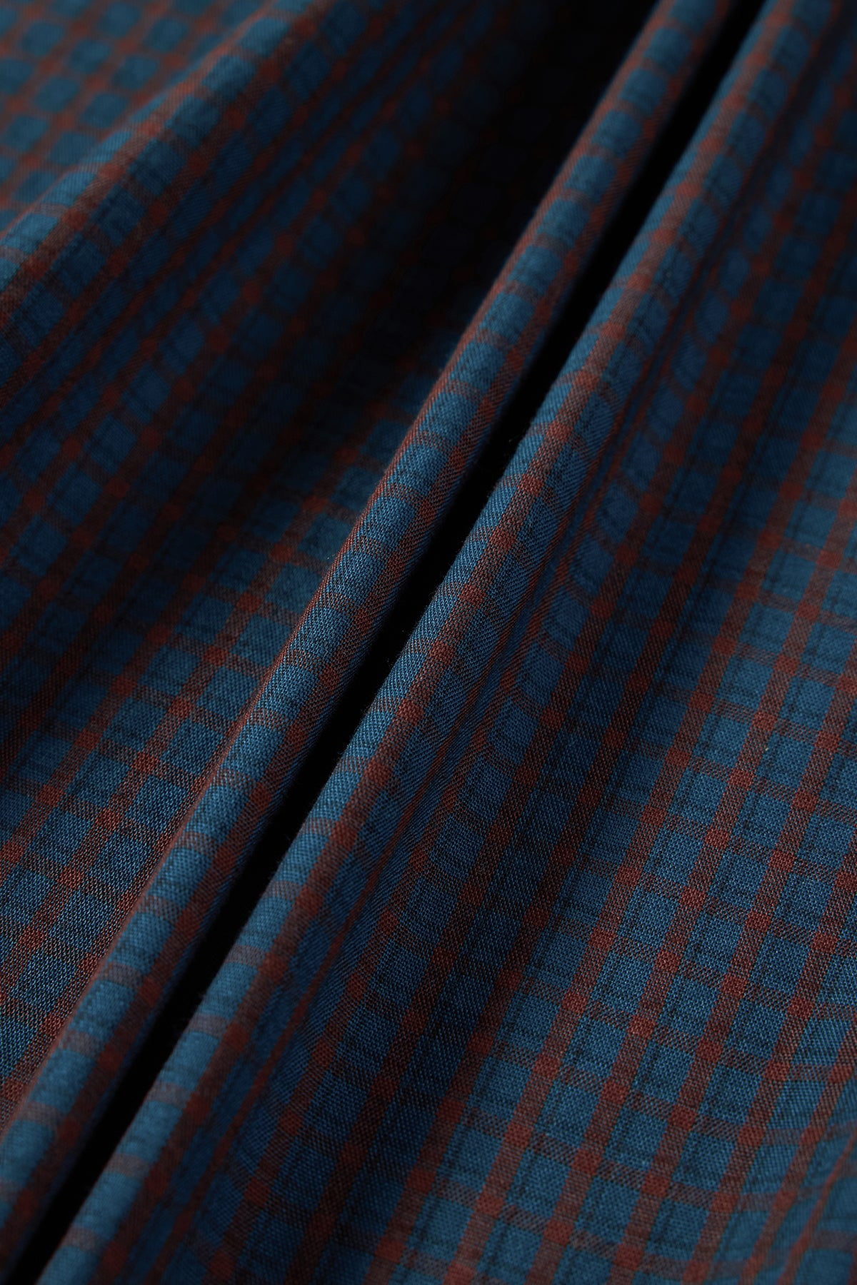 Twilight Gingham Blouse Navy - Detail