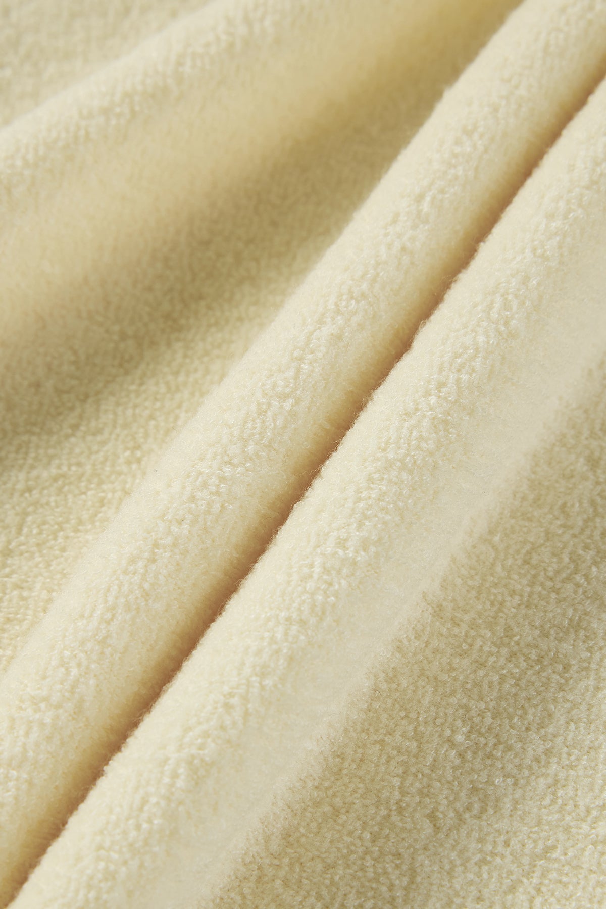 Teddy Fleece Hoodie Khaki - Detail