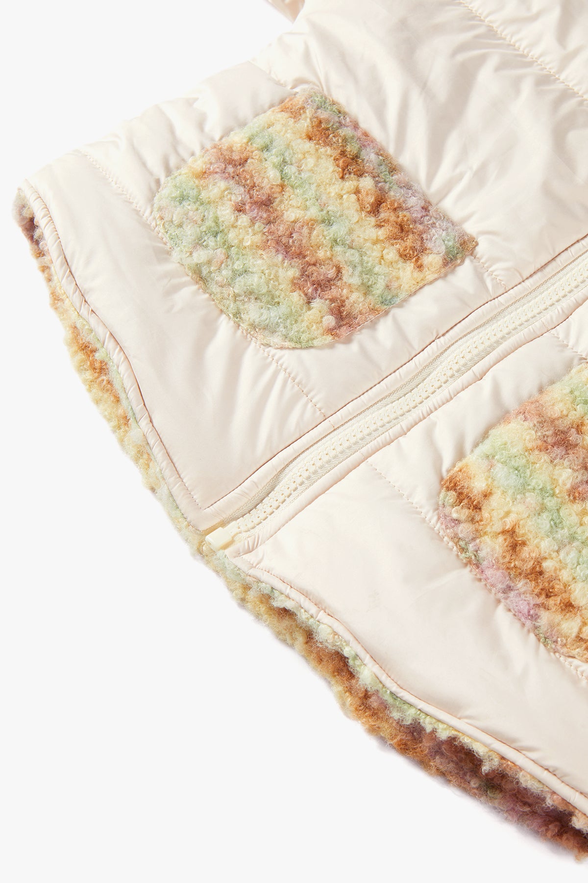 Reversible Fleece Jacket Beige - Detail