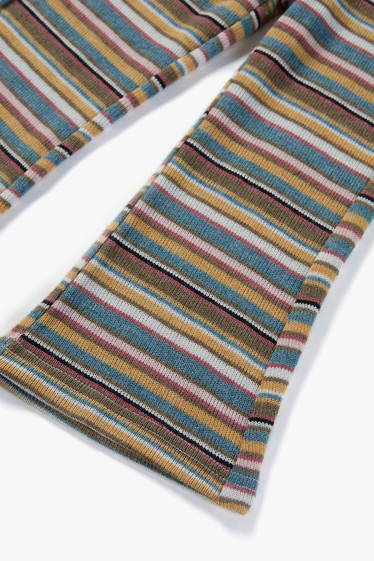 Maple Striped Flared Pants Peach Custard - Detail