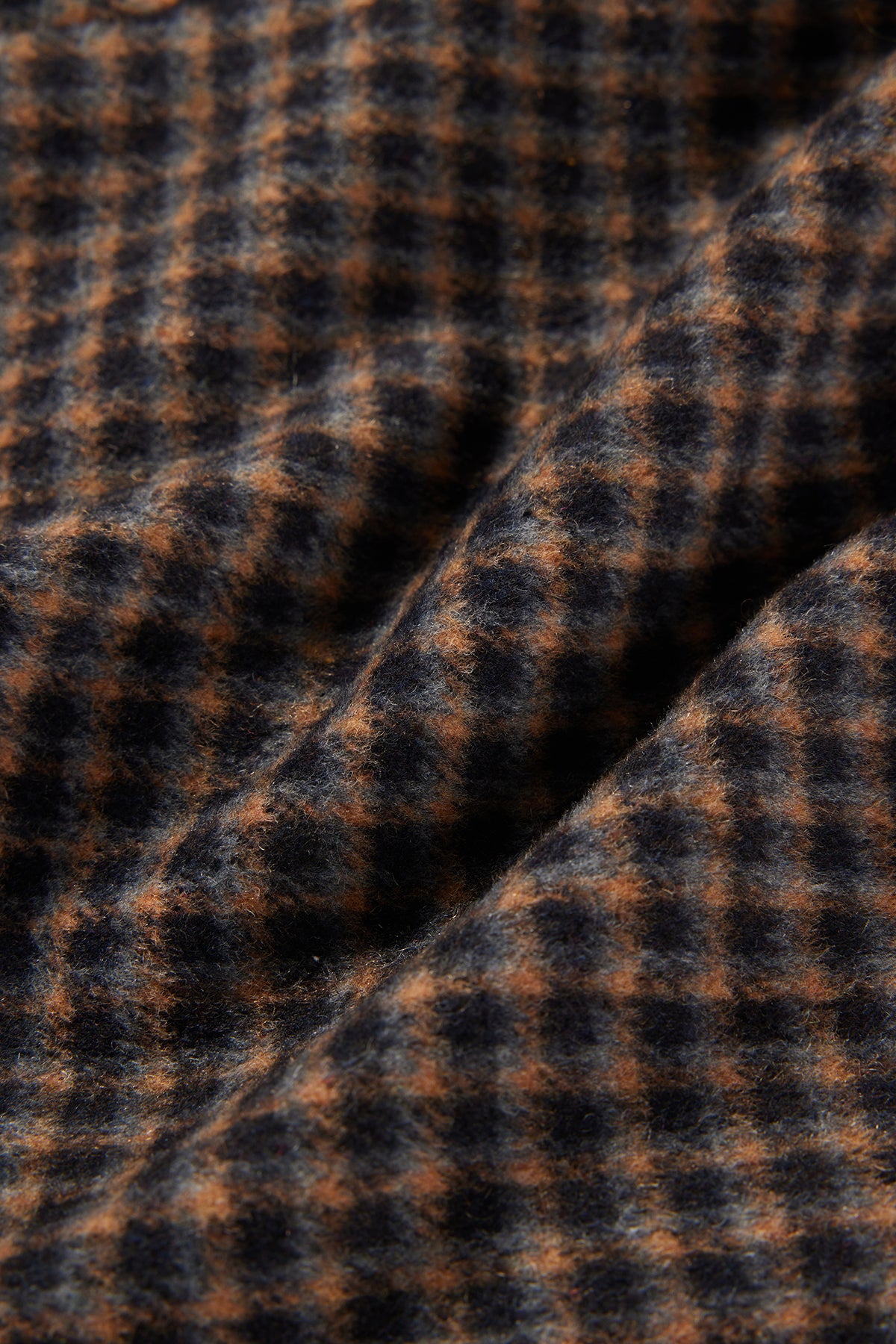 Cozy Merino Plaid Pants Brown - Detail