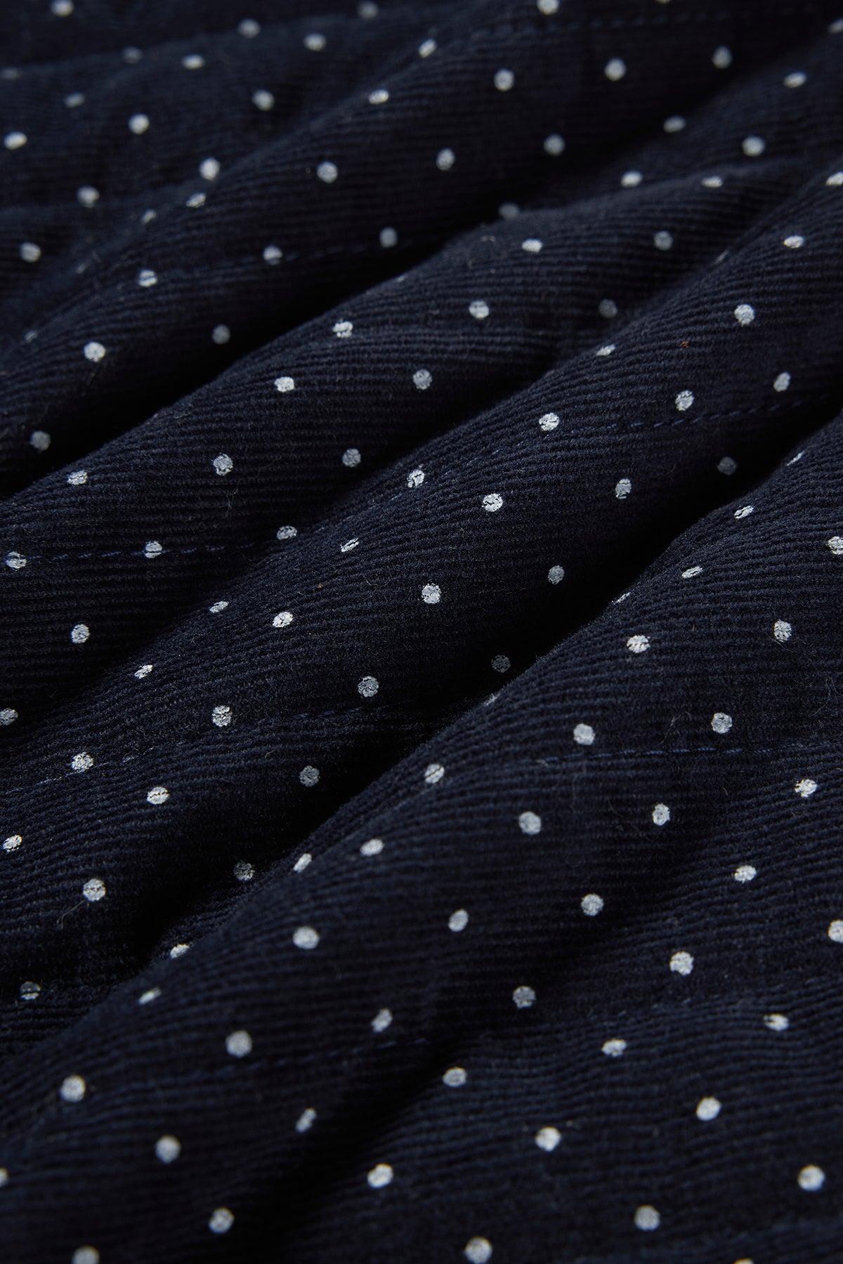 Polka Dot Corduroy Vest Navy - Detail