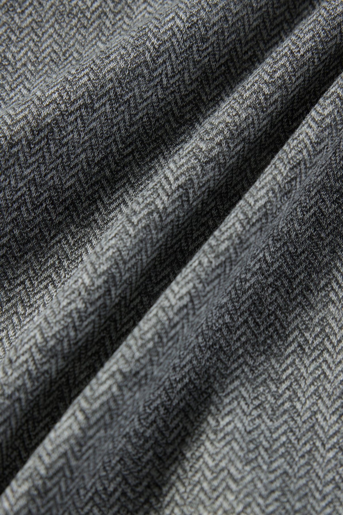 Gray Herringbone Skirt Mid Gray - Detail
