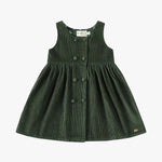 wirrawirra organic newborn clothes corduroy dress dark green 23 Winter Dresses Girls New Arrivals