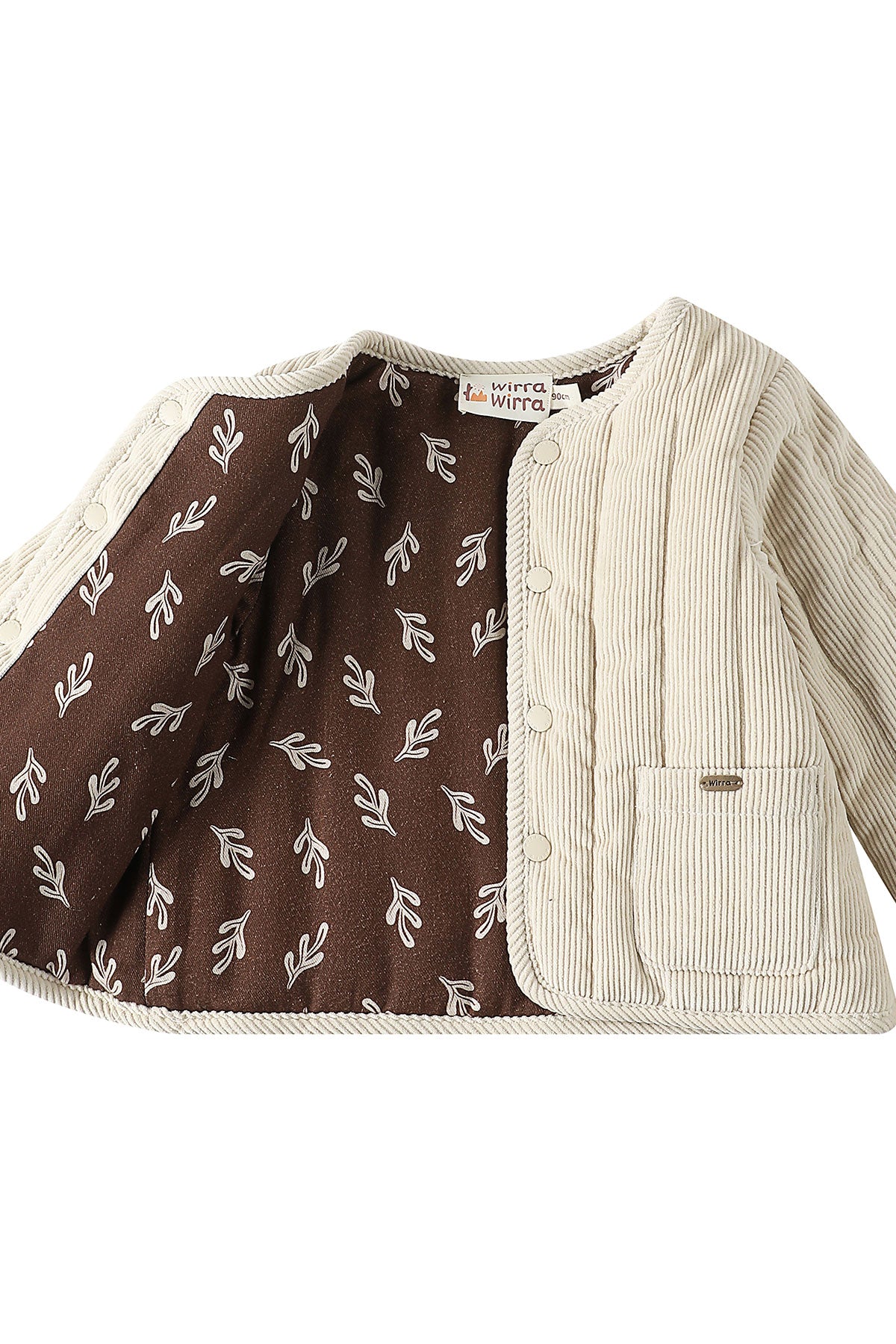 wirrawirra premature baby clothes corduroy jacket light beige 23 Winter Boys Girls New Arrivals Outwears Tops Jackets Gilets