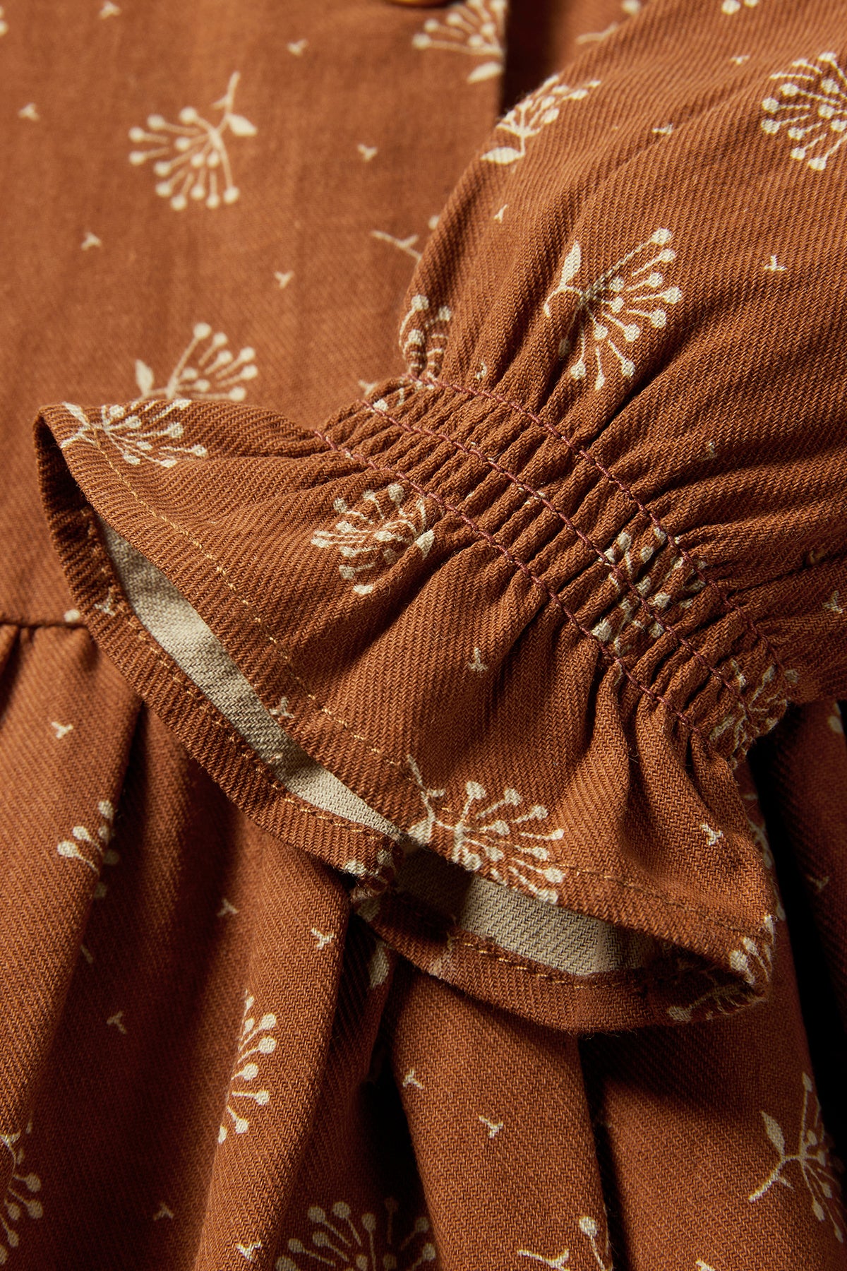 Floral Printed Dress - Caramel | Organic Kids Clothes Floral Printed Dress - Caramel | Organic Kids Clothes