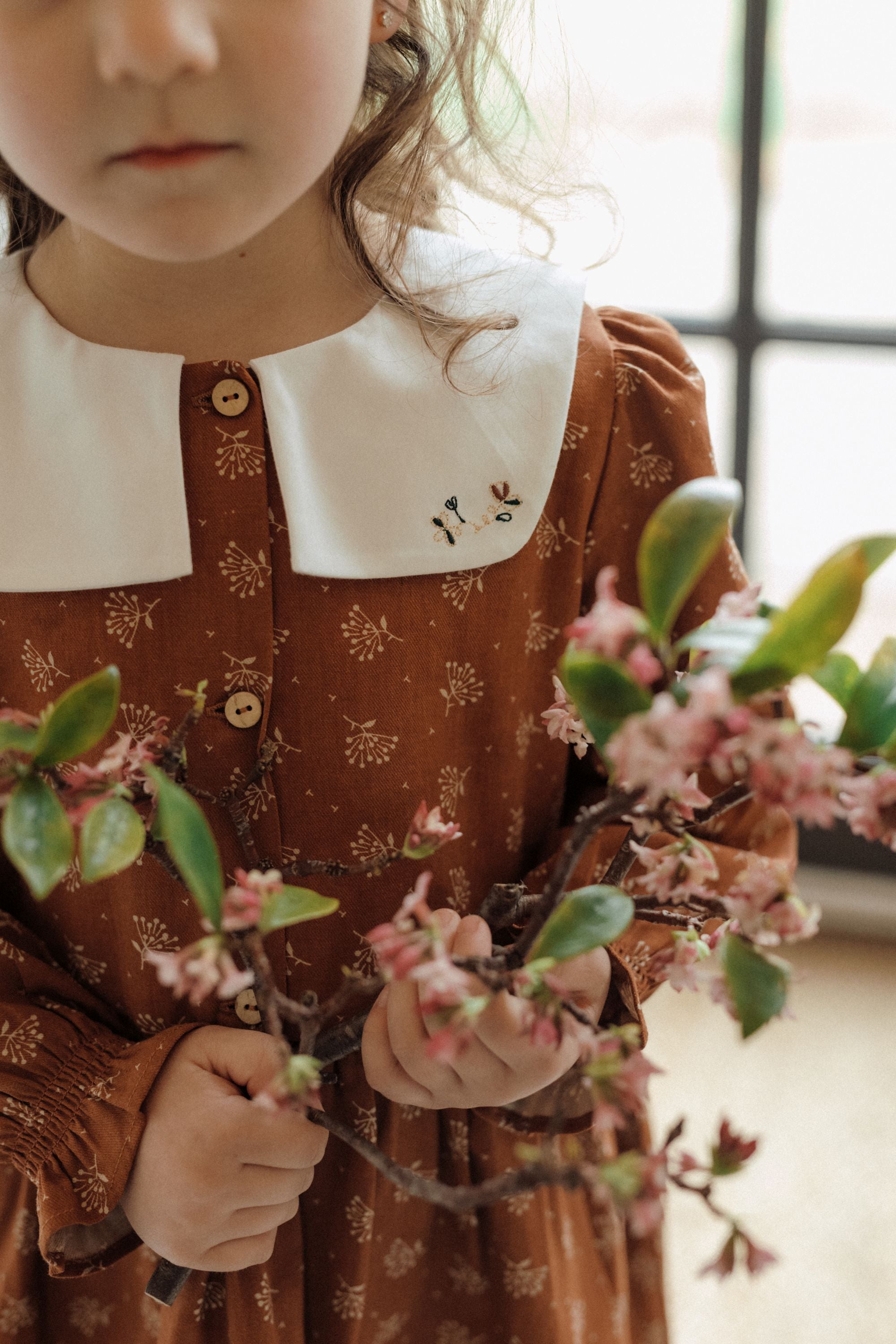 brown floral dress girls Brown Flower Girl Dresses