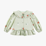 wirrawirra gender neutral newborn outfit long sleeve embroidered blouse pale green 24 Spring Blouses Girls New Arrivals Shirts