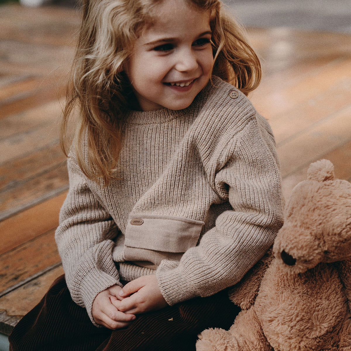 wirrawirra neutral baby clothes meriwool sweater light ash grey 23 Winter Boys Girls New Arrivals Sweaters Tops Cardigans