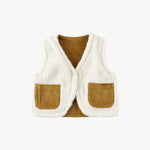 wirrawirra gender neutral newborn outfitreversible sleeveless beige24 Winter  Boys  Gilets  Girls  Jackets  New Arrivals