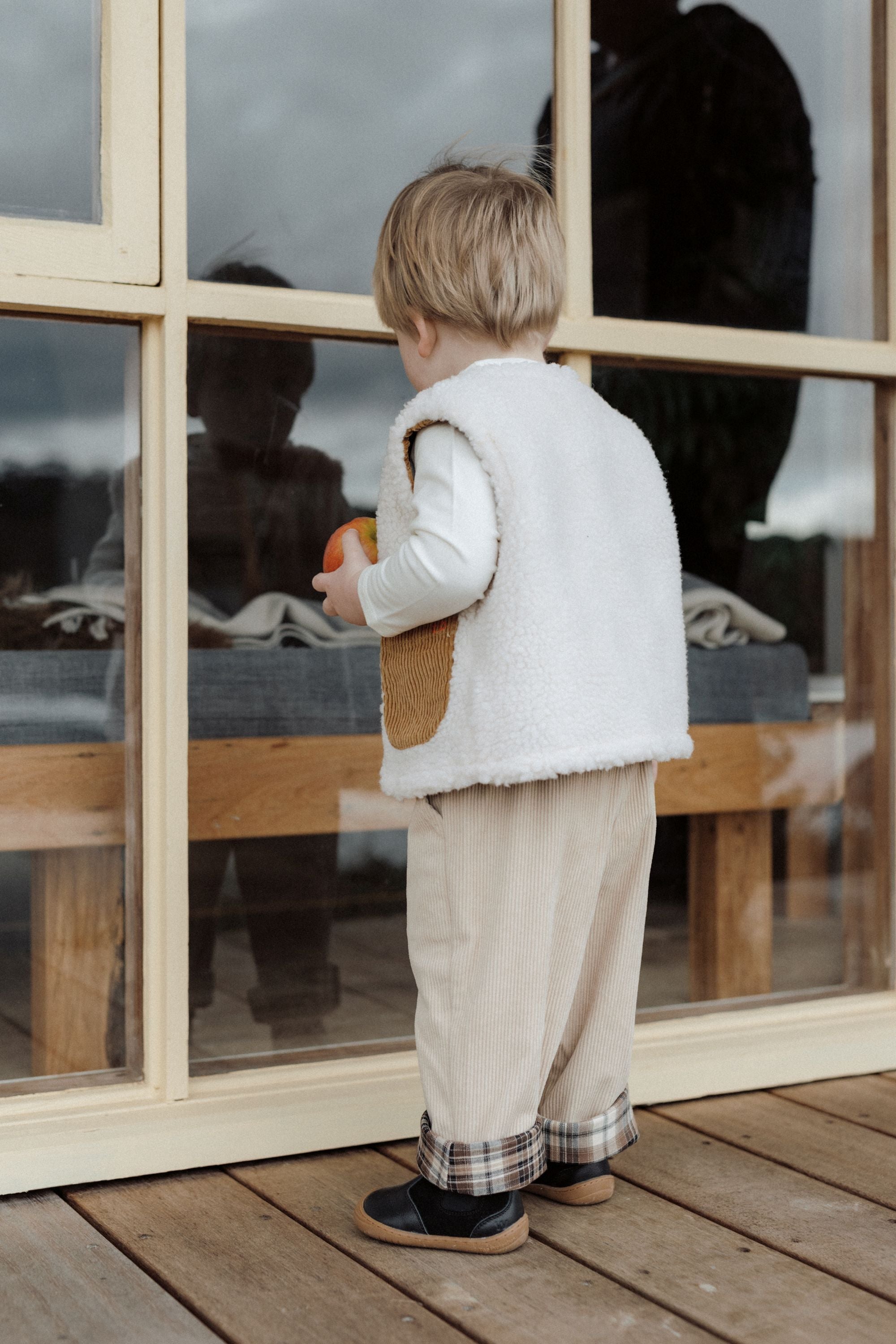 wirrawirra baby storereversible sleeveless beige24 Winter  Boys  Gilets  Girls  Jackets  New Arrivals