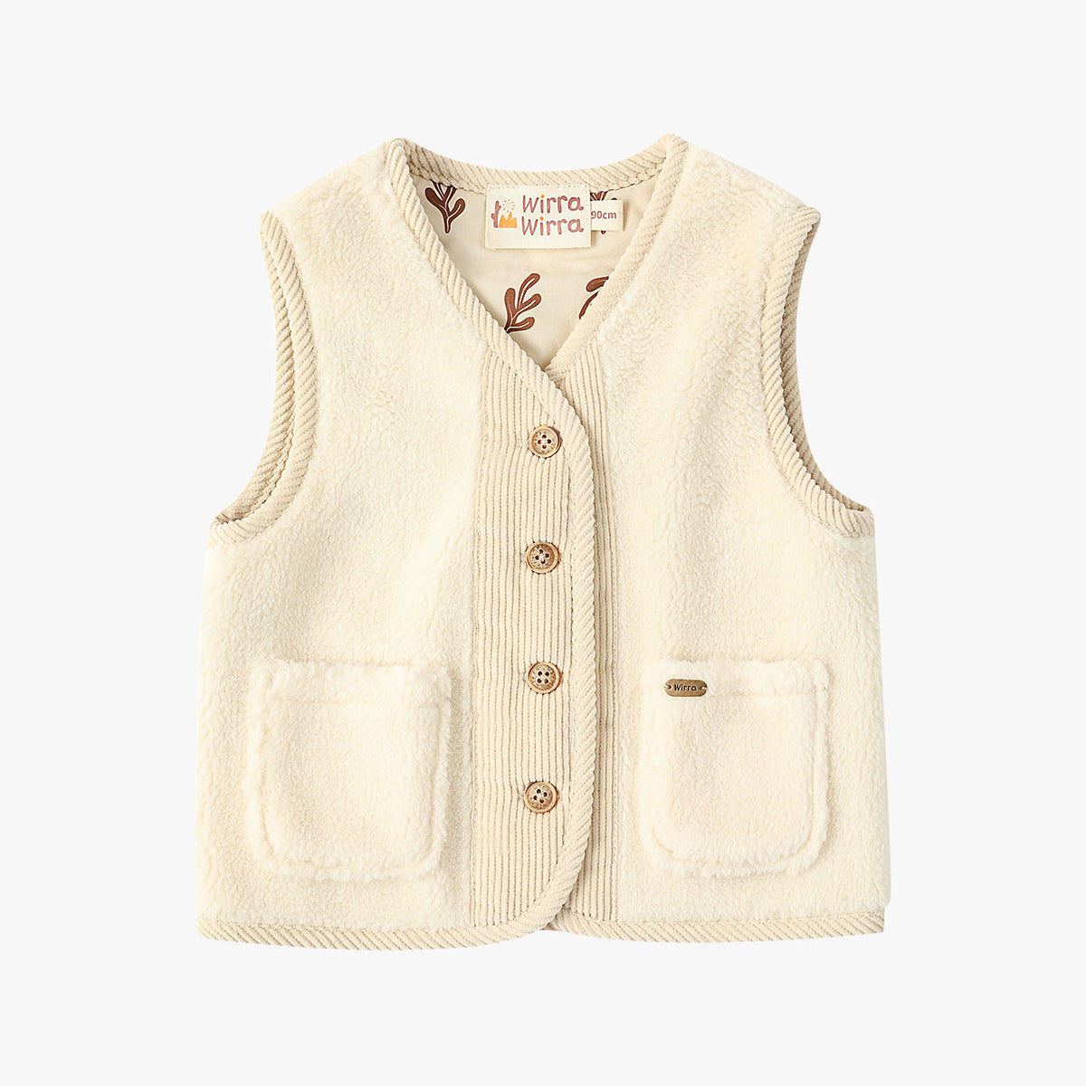 wirrawirra baby clothes for girls sherpa vest cream white 23 Winter Boys Girls New Arrivals Tops Vest Jackets Gilets