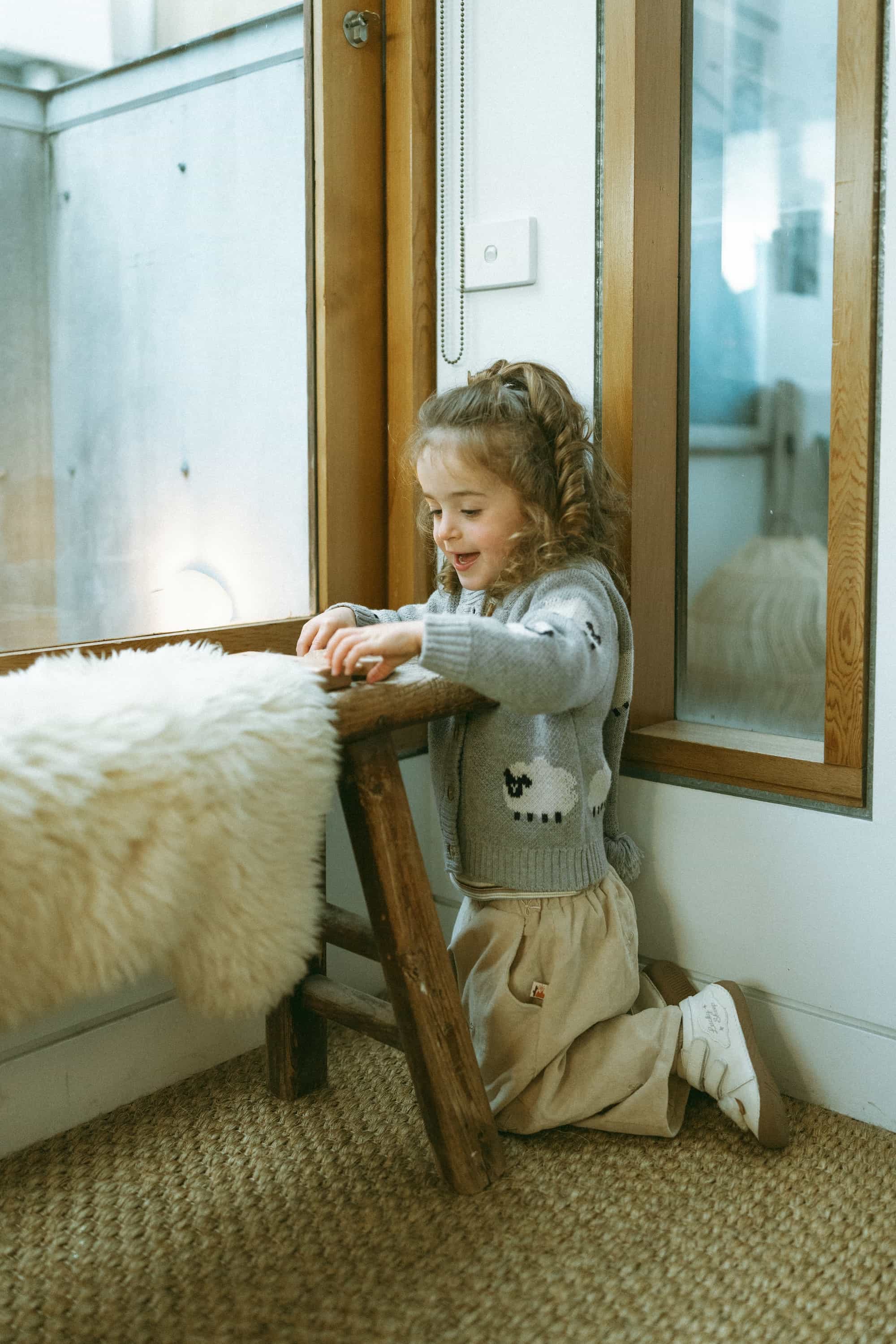 Cloud-Soft Knit Cardigan Heather Grey - Model