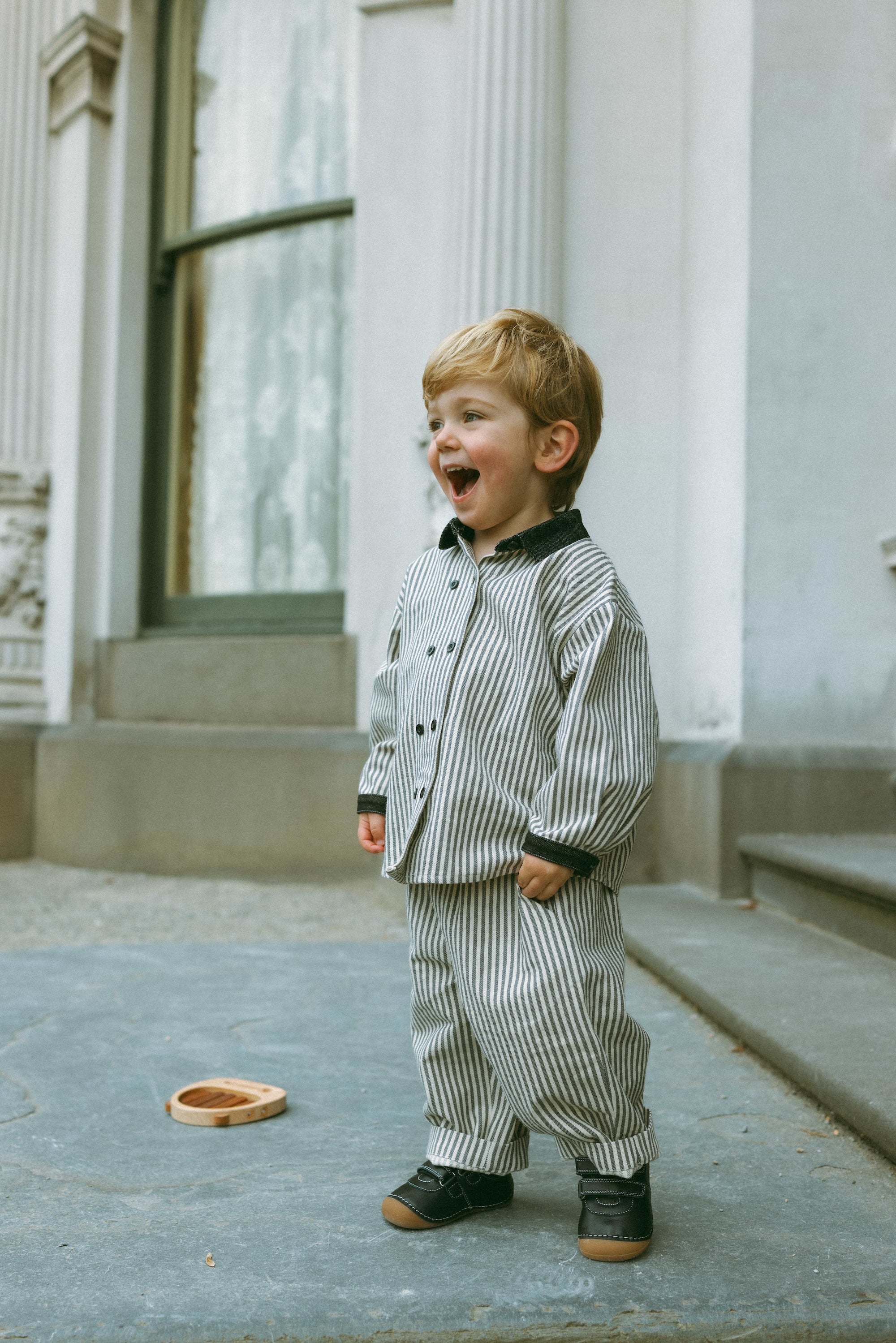 Afternoon Sonata Striped Pants Stripe - Model