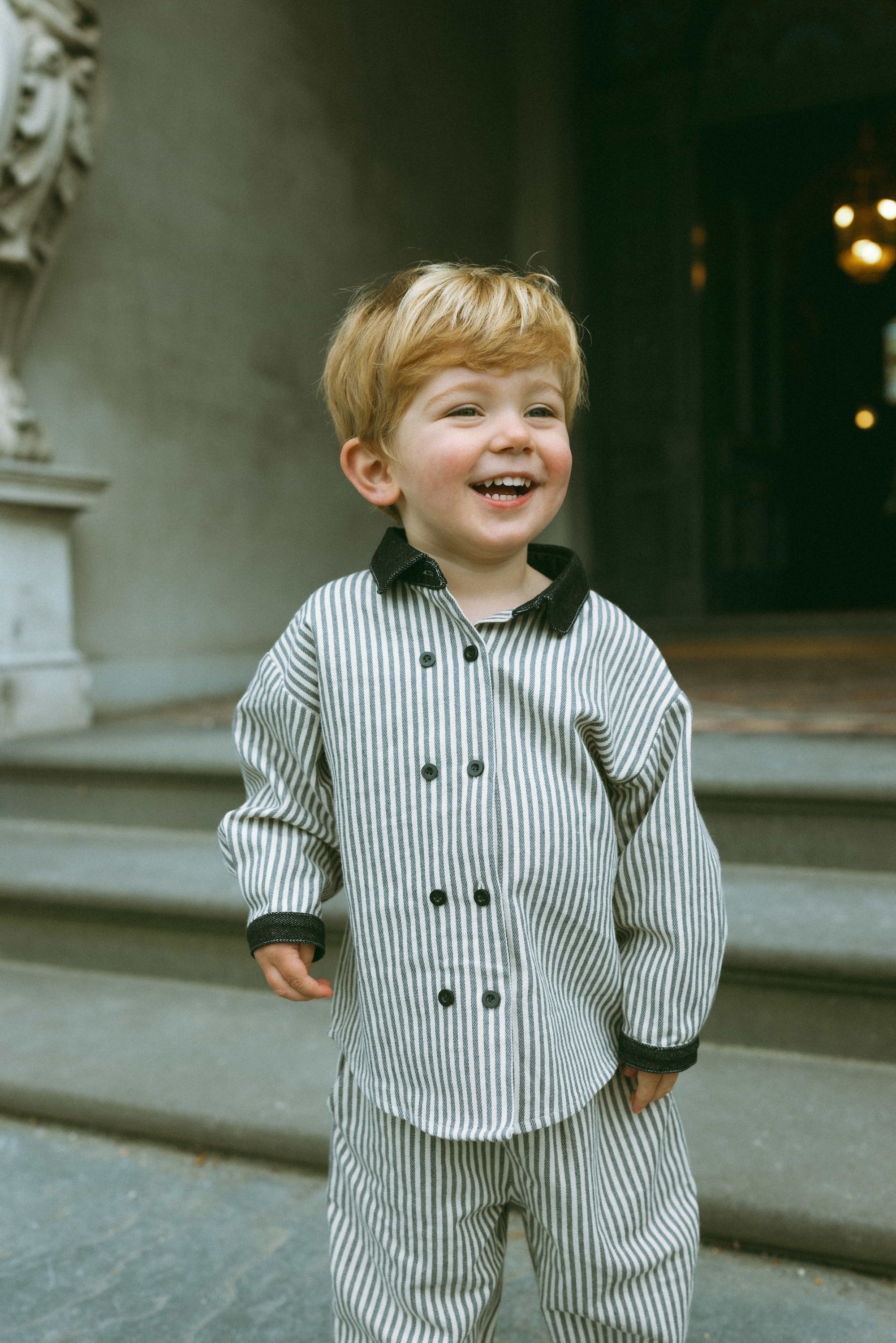 Afternoon Sonata Striped Shirt Stripe - Model