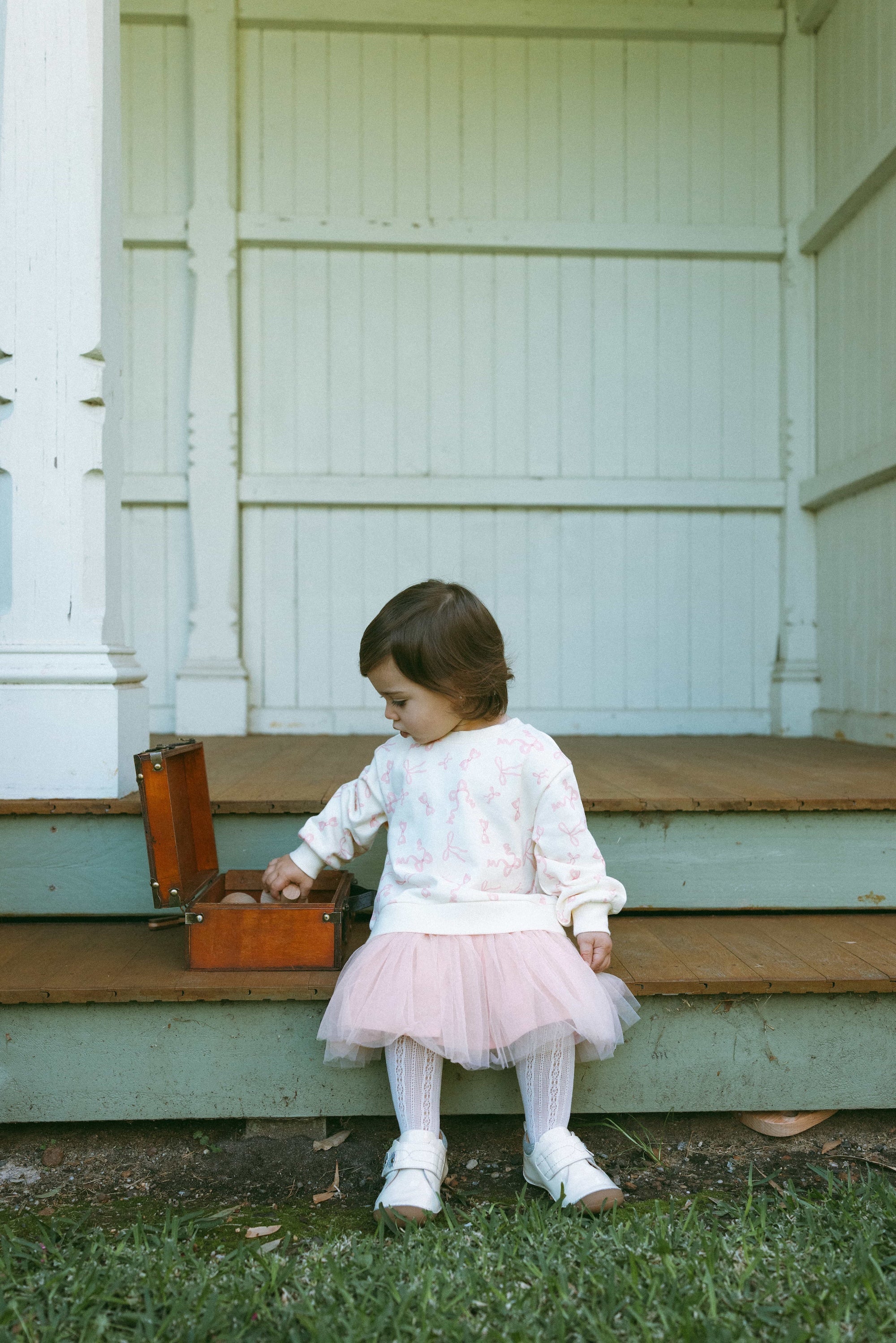 Ballet Hoodie Dress Peach - Model
