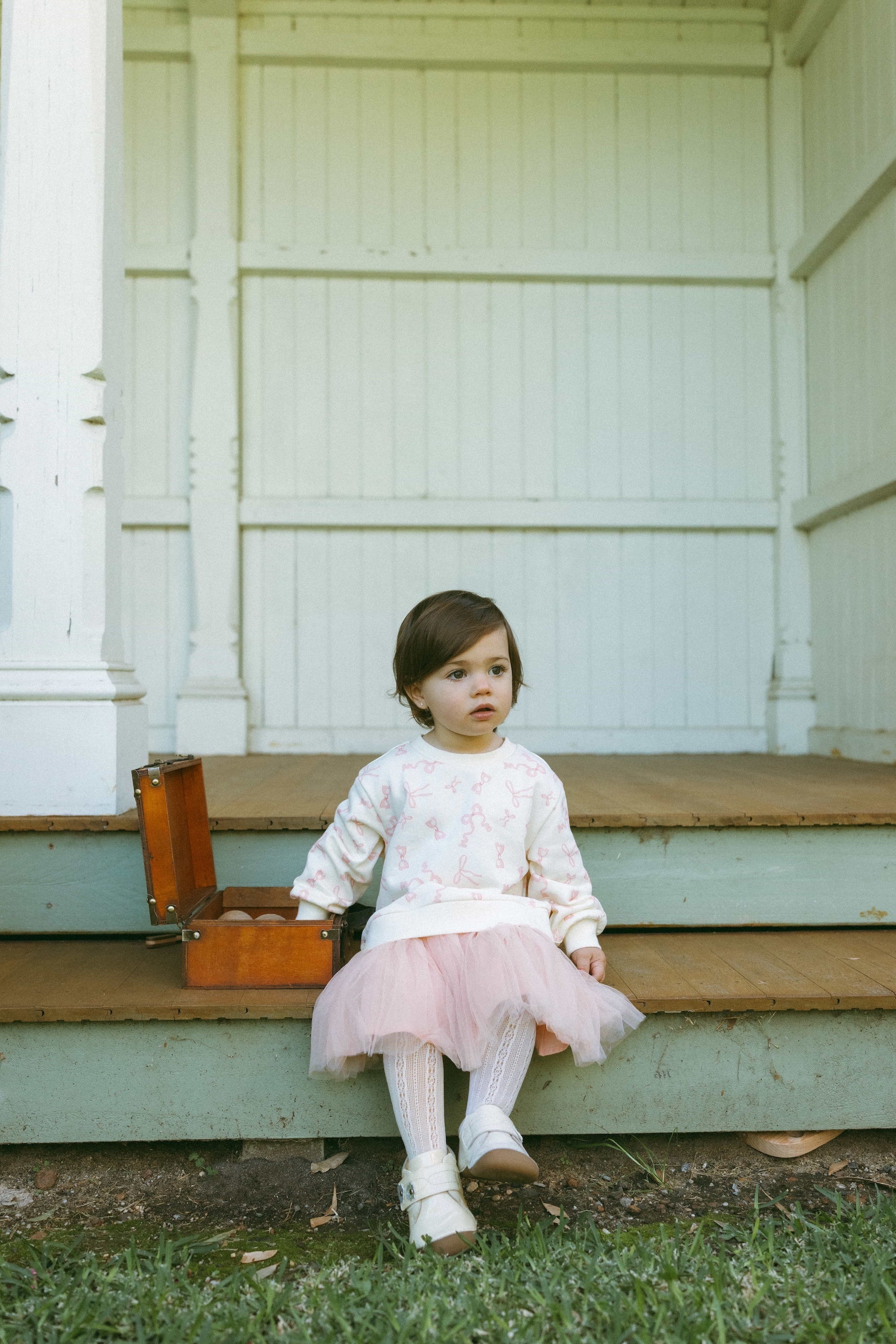 Ballet Hoodie Dress Peach - Model