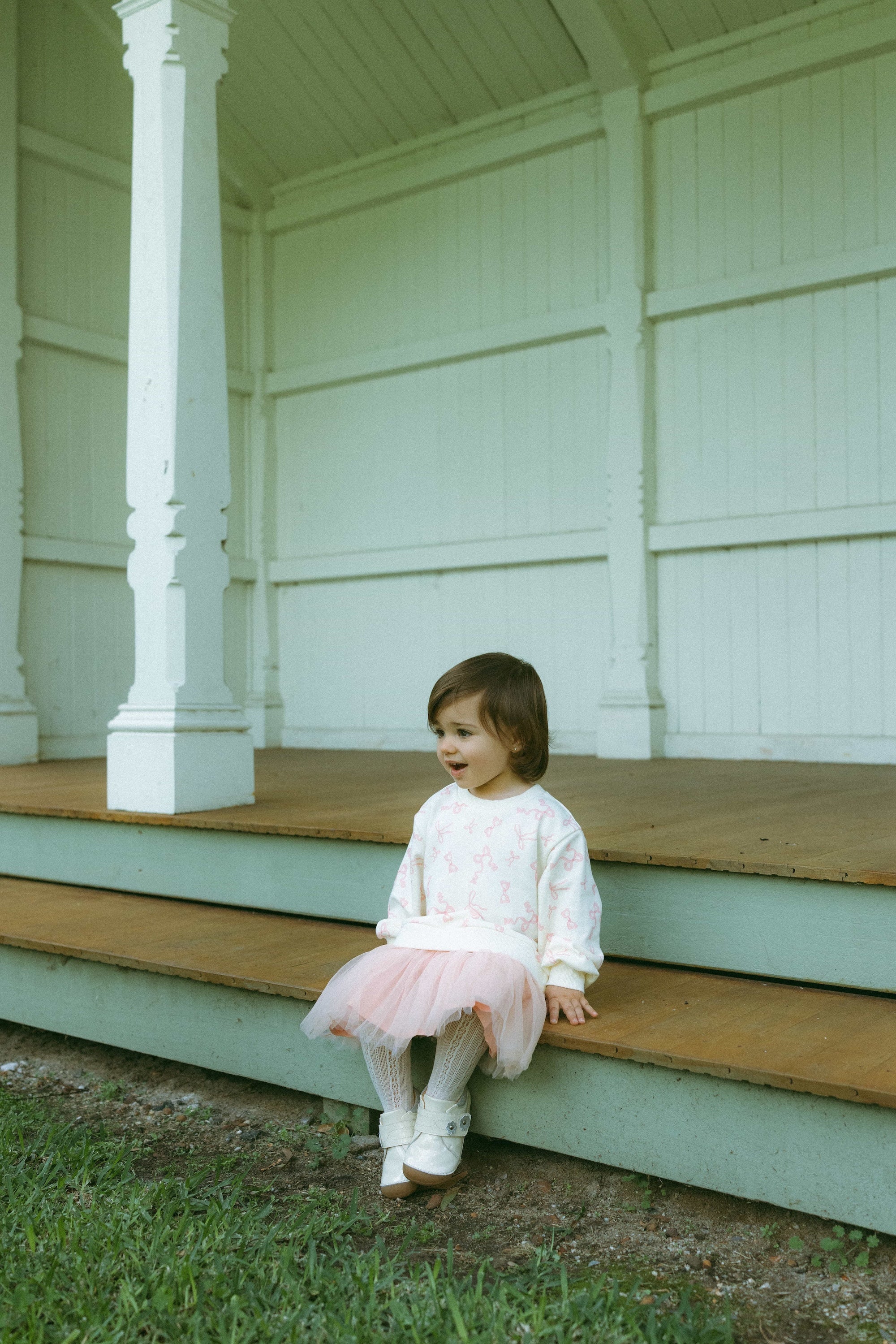Ballet Hoodie Dress Peach - Model