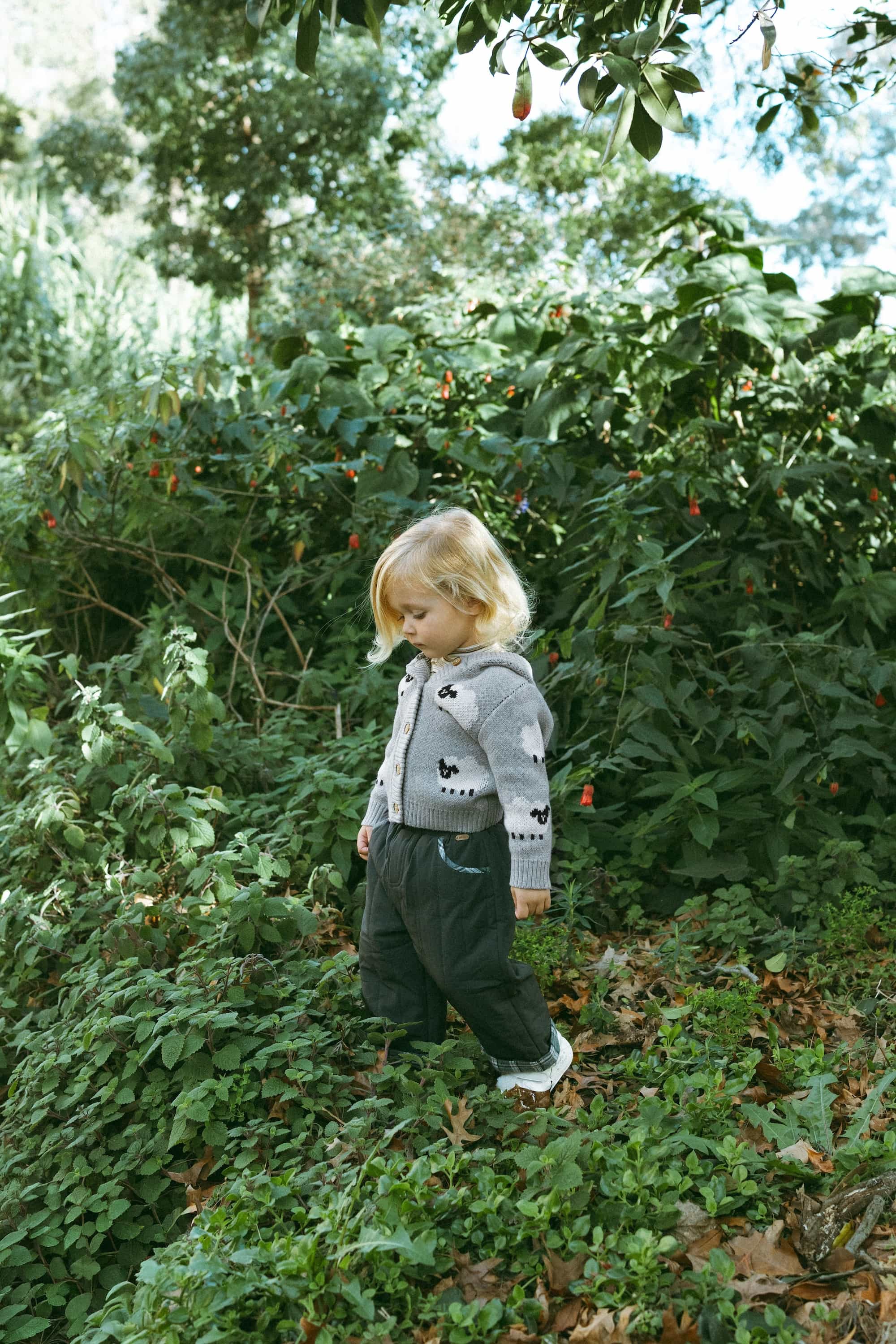 Cloud-Soft Knit Cardigan Heather Grey - Model
