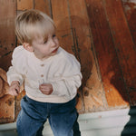 wirrawirra organic newborn outfit velvet sweatshirt moonlight white 23 Winter Boys Girls New Arrivals Sweaters Tops Shirts Blouses
