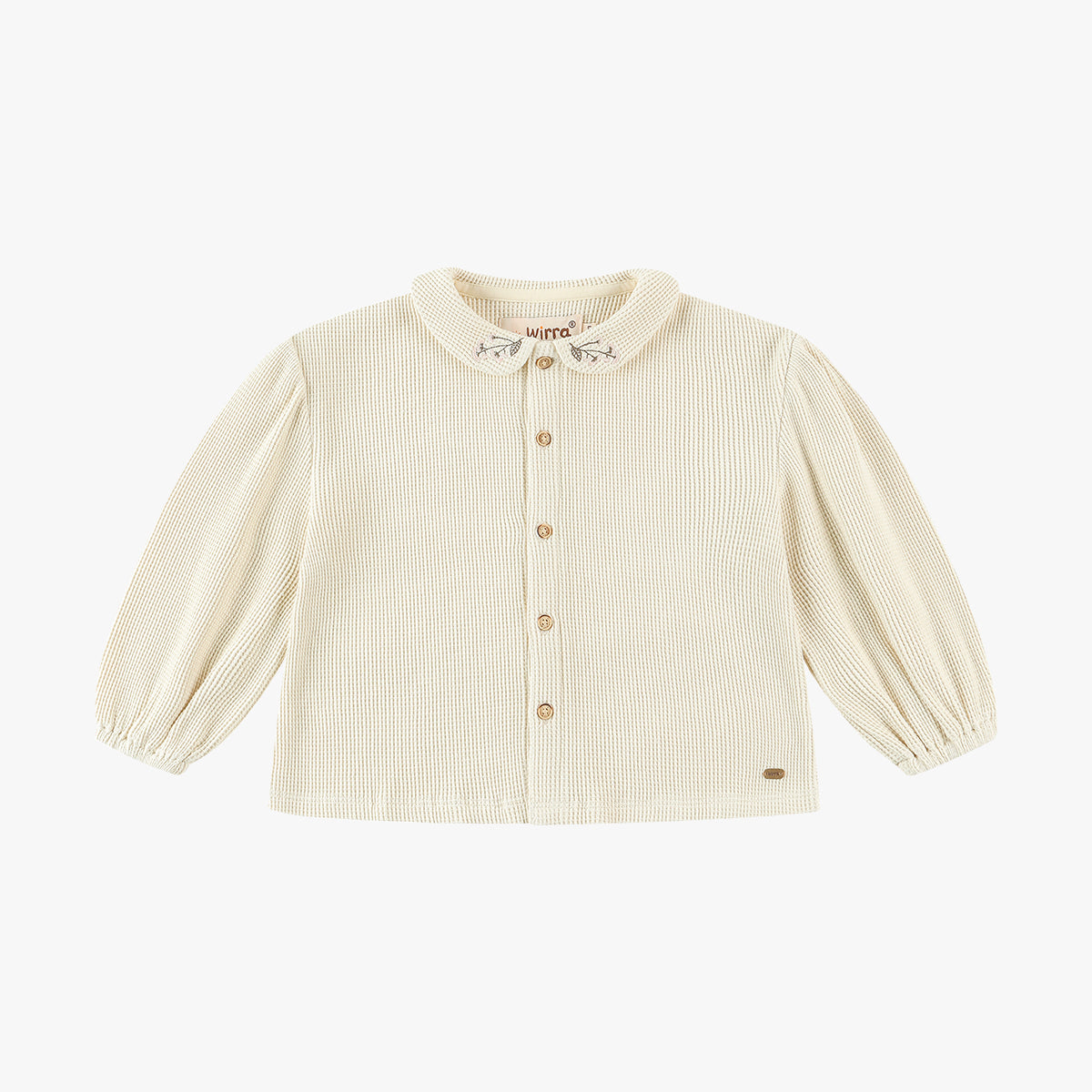 wirrawirra baby store waffle plaid long sleeved shirt beige 24 Spring Blouses Girls New Arrivals Shirts