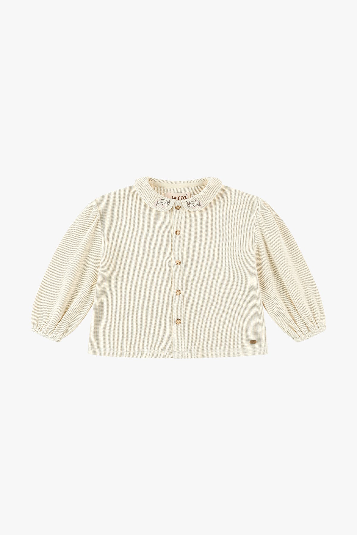 wirrawirra baby store waffle plaid long sleeved shirt beige 24 Spring Blouses Girls New Arrivals Shirts