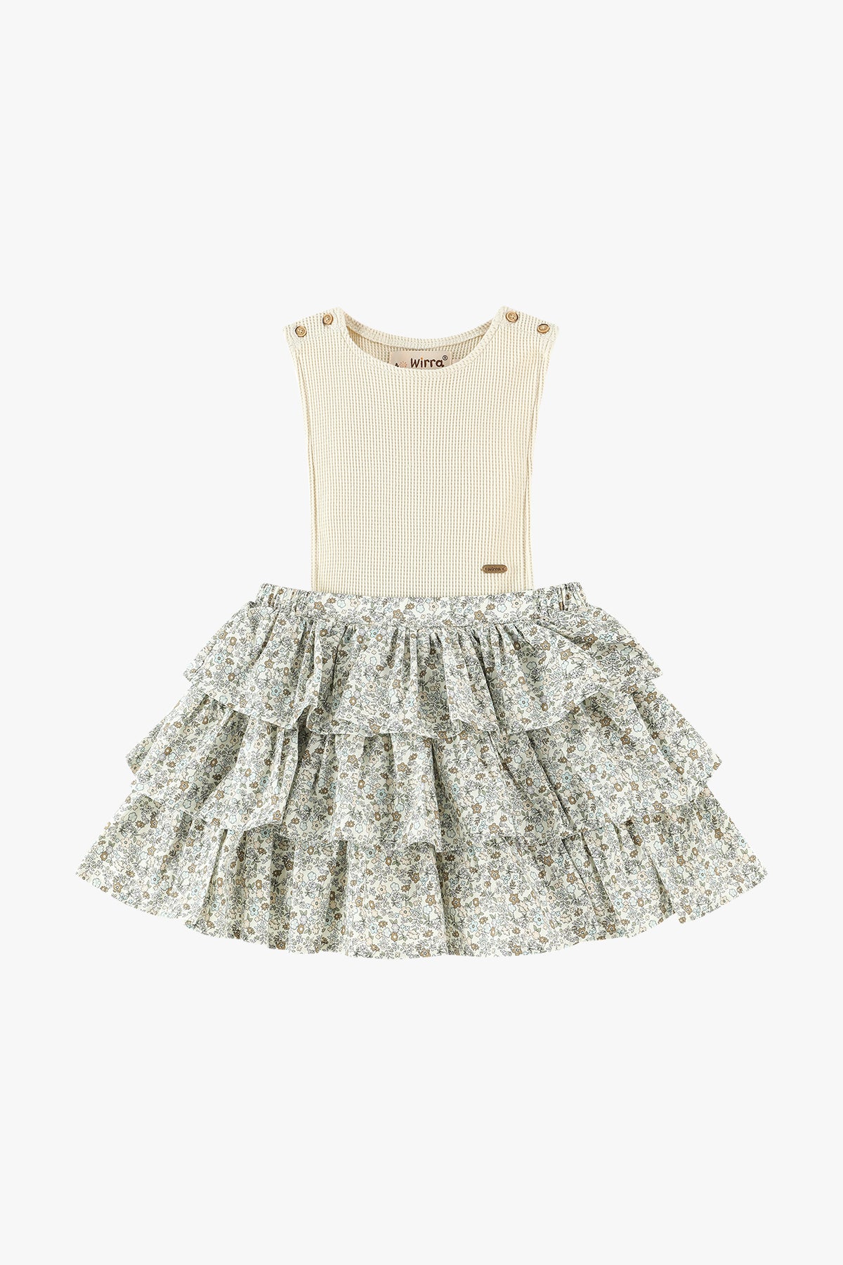wirrawirra organic newborn outfit waffle plaid sundress beige 24 Spring Dresses Girls New Arrivals Skirts