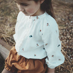 wirrawirra baby clothes cotton embroidered blouse cream 24 Autumn Autumn Blouses Girls New Arrivals Shirts Spring