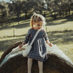 wirrawirra gender neutral baby clothes vintage polka dot dress navy blue polka dot 24 Autumn Autumn Dresses Girls New Arrivals Skirts Spring