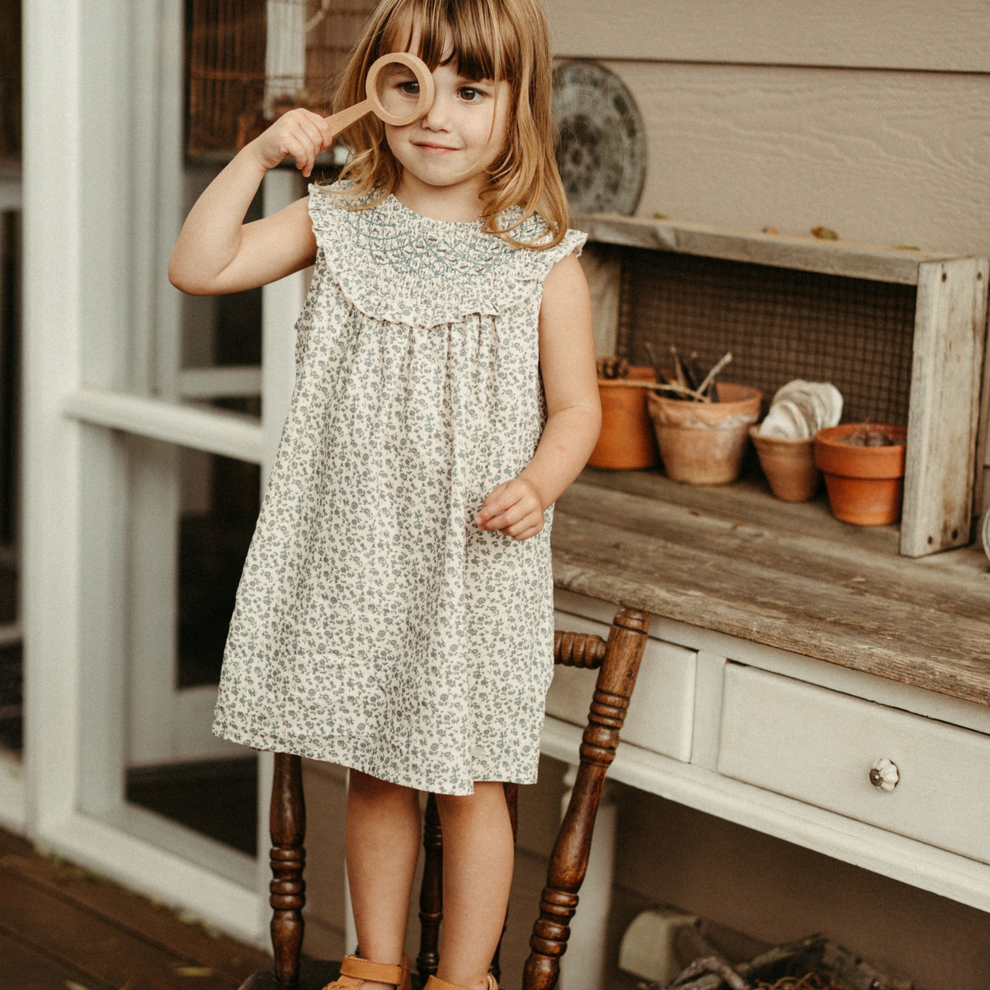 wirrawirra gender neutral newborn clothes embroidered smock dress blue star flower 24 Summer Dresses Girls New Arrivals Skirts