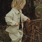 wirrawirra organic newborn clothes long sleeved jacket beige 24 Spring Boys Gilets Girls Jackets New Arrivals Gilets
