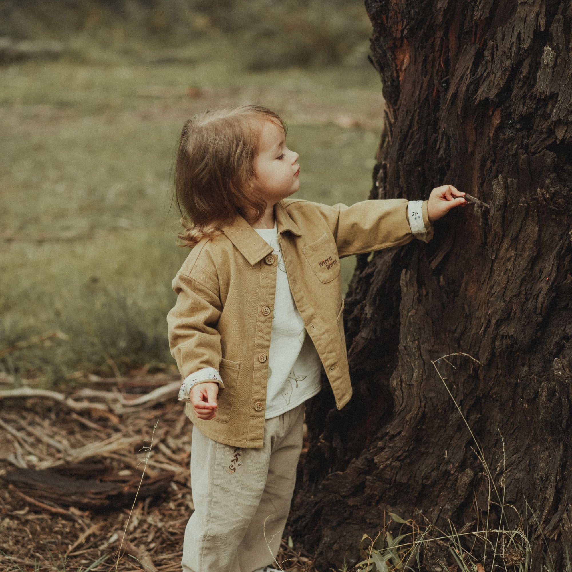 wirrawirra cute baby clothes long sleeved jacket khaki 24 Spring Boys Gilets Girls Jackets New Arrivals Gilets