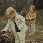 wirrawirra premature baby clothes long sleeved jacket beige 24 Spring Boys Gilets Girls Jackets New Arrivals Gilets