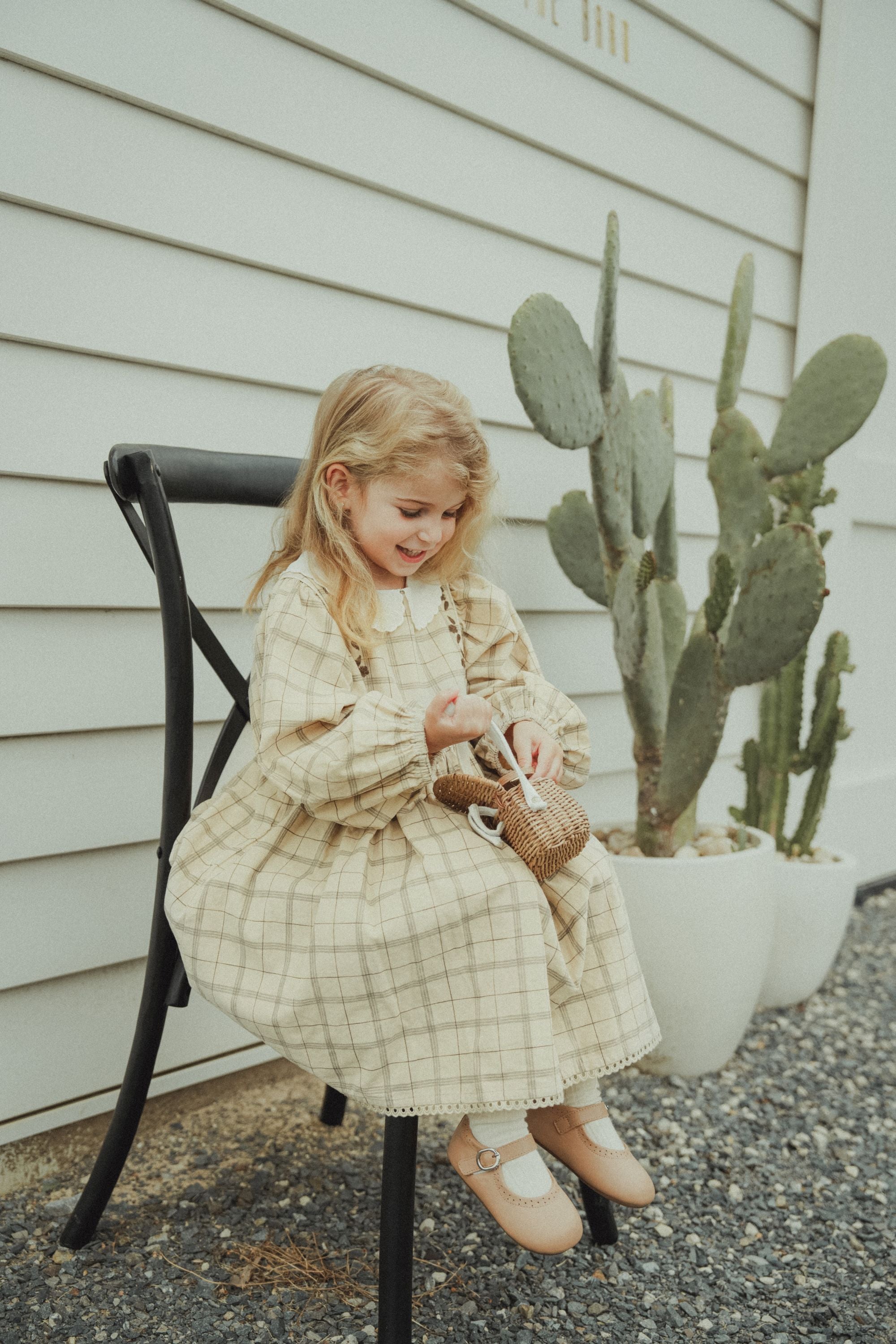 Corduroy Plaid Dress - Khaki WirraWirra Kids Corduroy Plaid Dress - Khaki WirraWirra Kids
