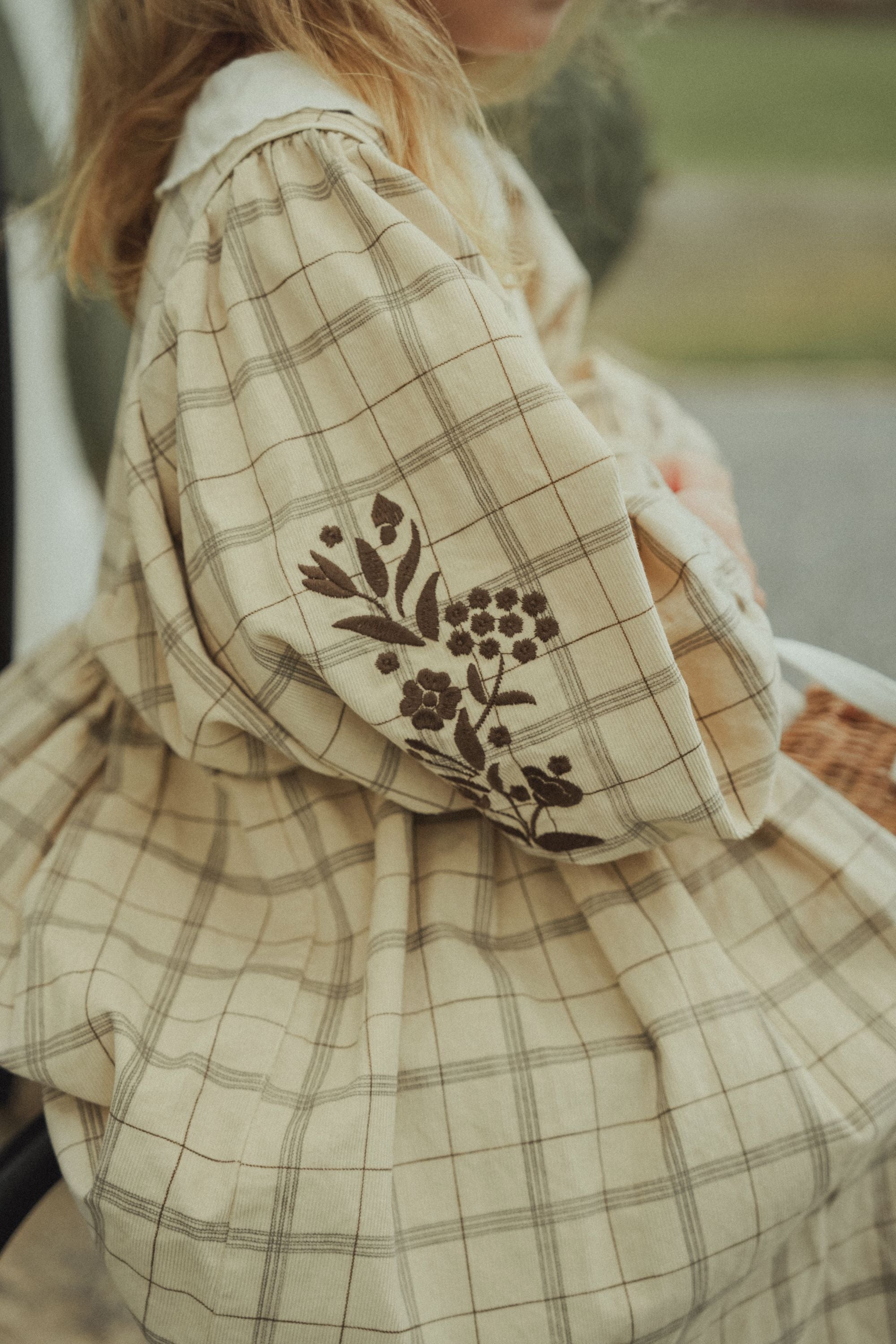 Corduroy Plaid Dress - Khaki WirraWirra Kids Corduroy Plaid Dress - Khaki WirraWirra Kids