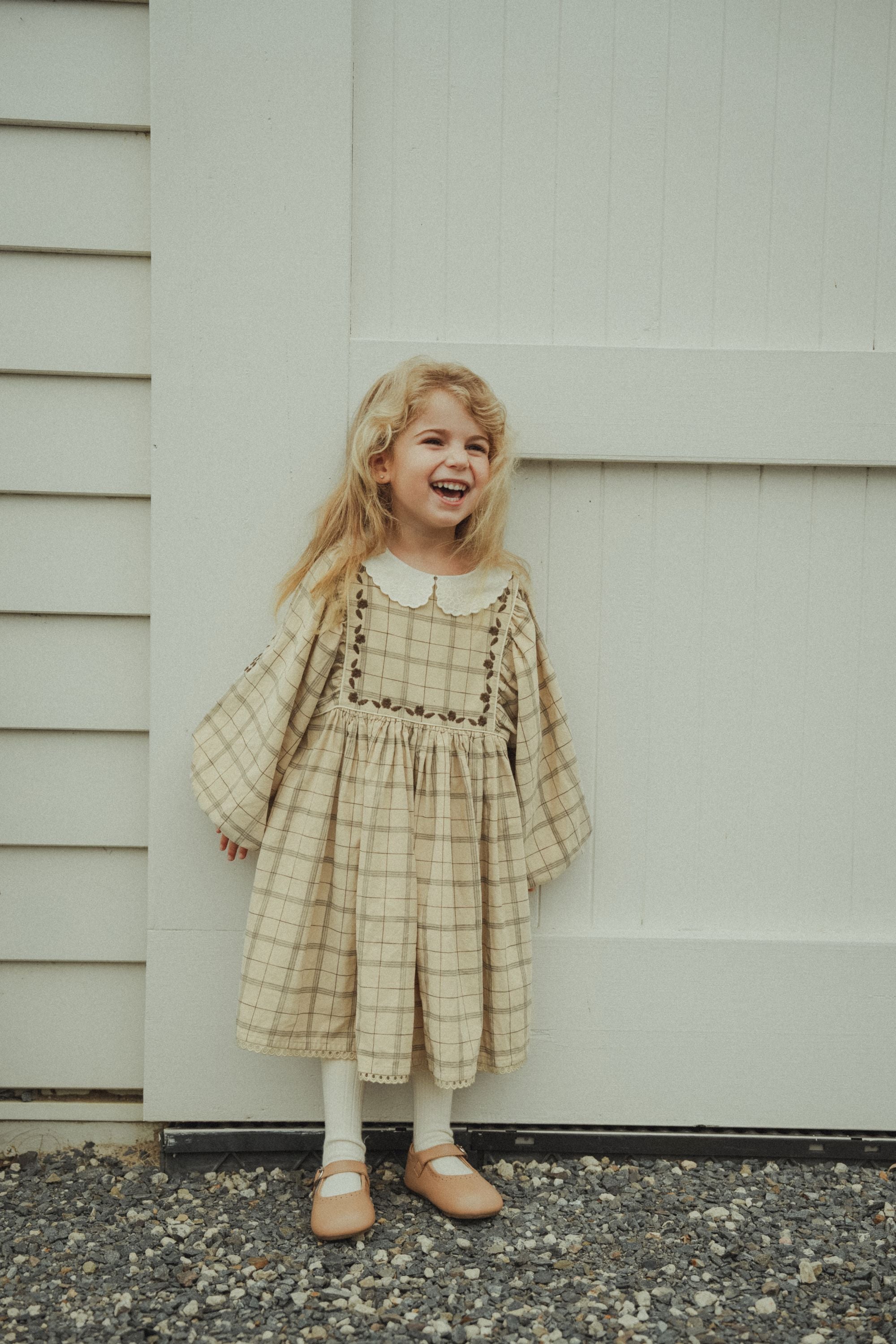 Corduroy Plaid Dress - Khaki WirraWirra Kids Corduroy Plaid Dress - Khaki WirraWirra Kids