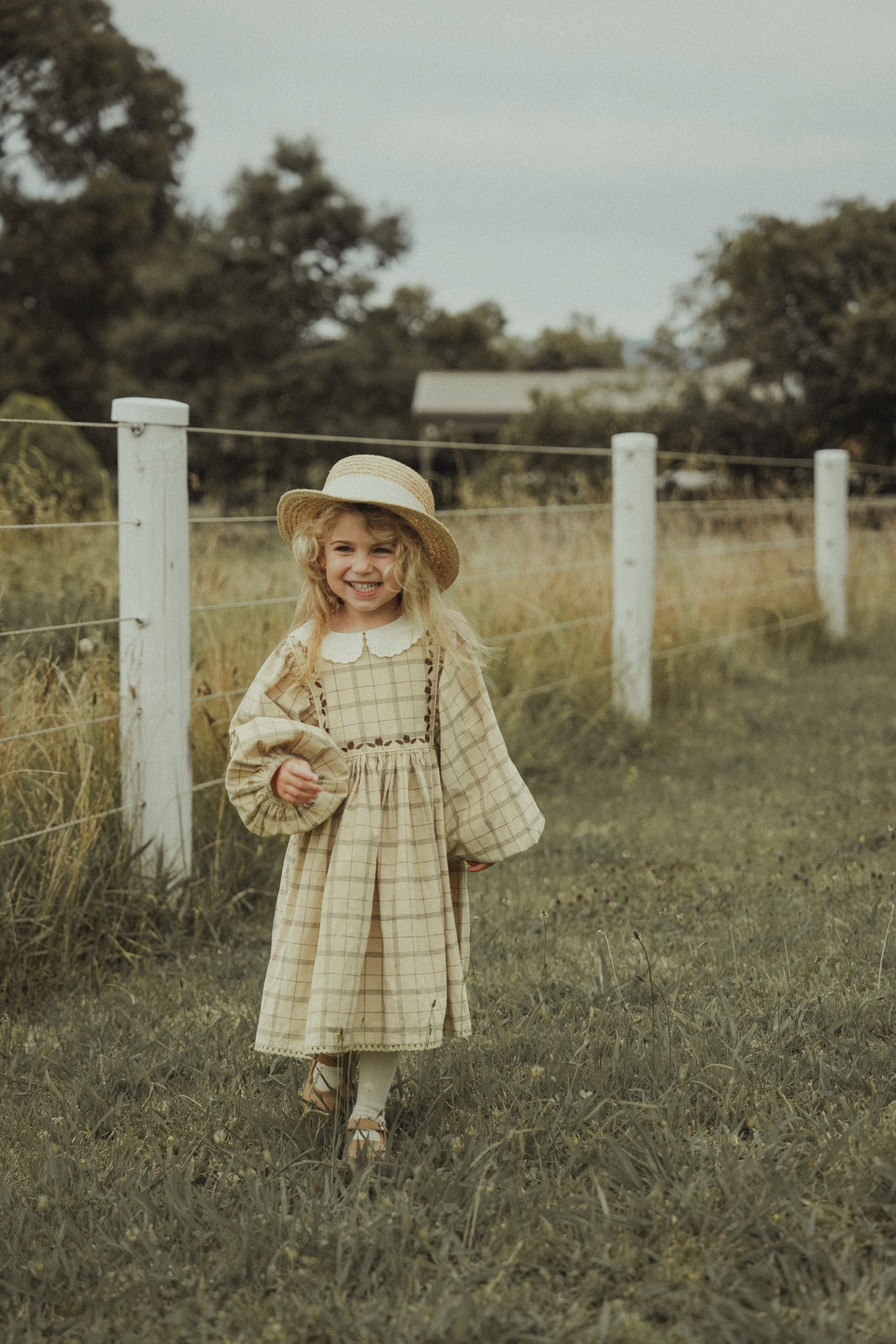 Corduroy Plaid Dress - Khaki WirraWirra Kids Corduroy Plaid Dress - Khaki WirraWirra Kids